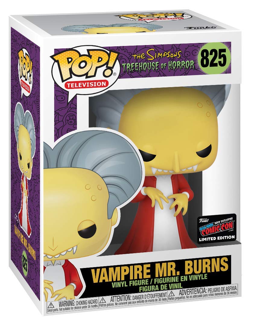 Funko Pop! The Simpsons - Vampire Mr. Burns Exclusive NYCC 2019 - Limited Edition Collectible Figure for Halloween & Comic Con Displays