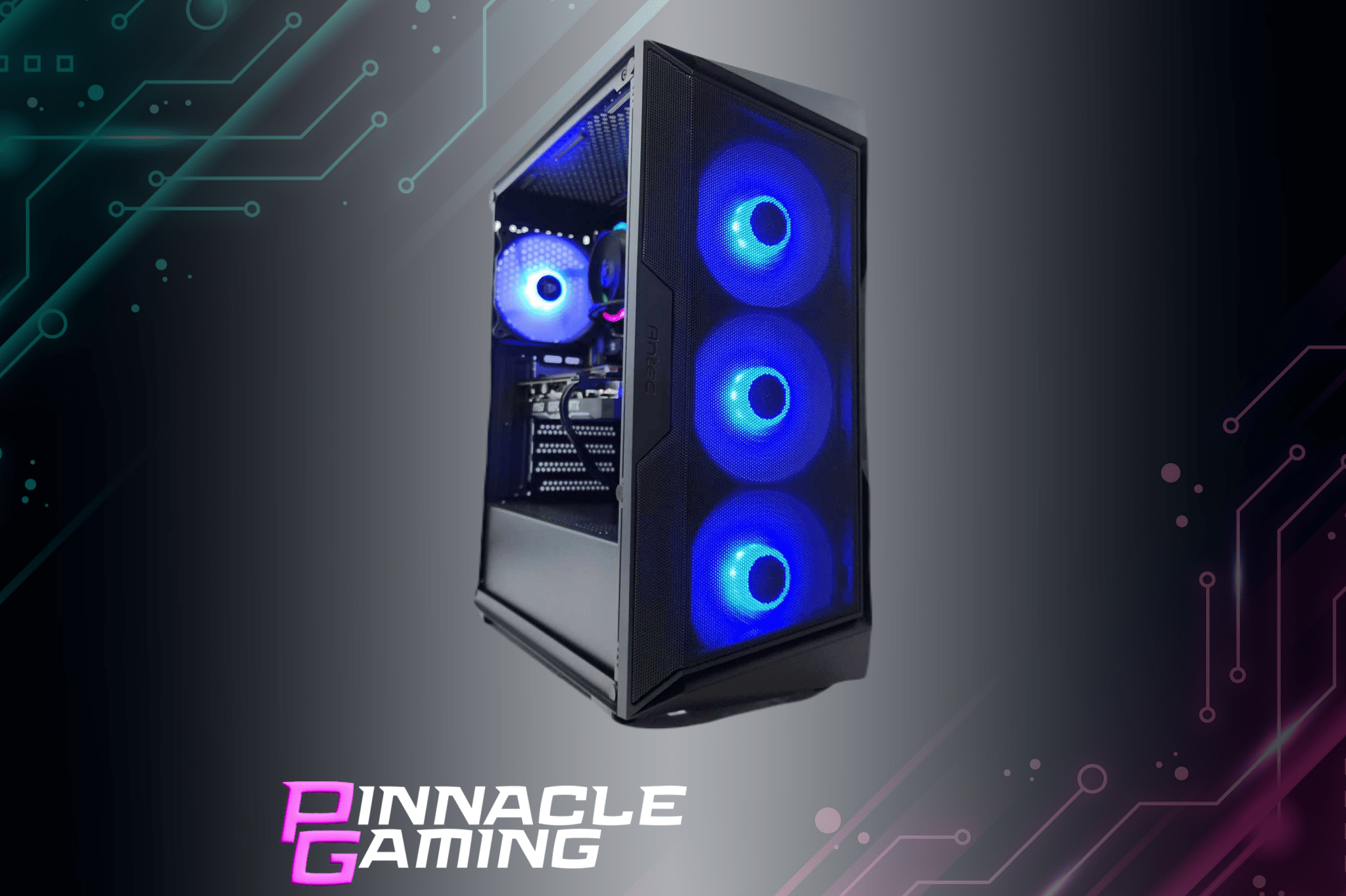 Custom Gaming Desktop PC - AMD Ryzen 5, RX 580 8GB GPU, 32GB DDR4 RAM, 2TB SSD, Black AX61 Case - Perfect for 4K Gaming, Streaming & VR
