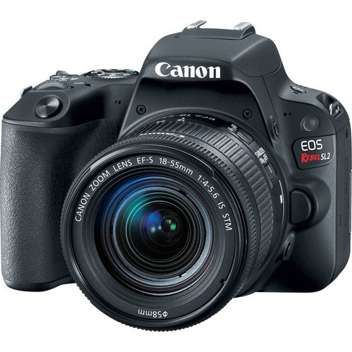 Canon EOS Rebel SL2/250D/SL3 DSLR Camera with 18-55mm Lens Kit - 24.1MP APS-C Sensor, Full HD Video, Wi-Fi & Bluetooth (Black) - Perfect for Travel Photography, Vlogging & Beginner Photographers