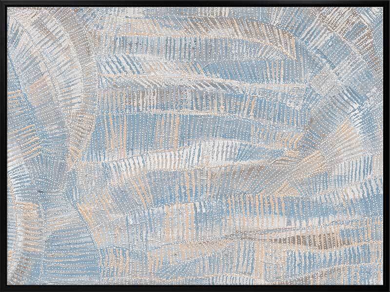Dhala Bu Nya Light Blue Canvas Art Print - Modern Wall Decor for Living Room, Bedroom & Office - Handmade Abstract Painting for Home & Office Decoration