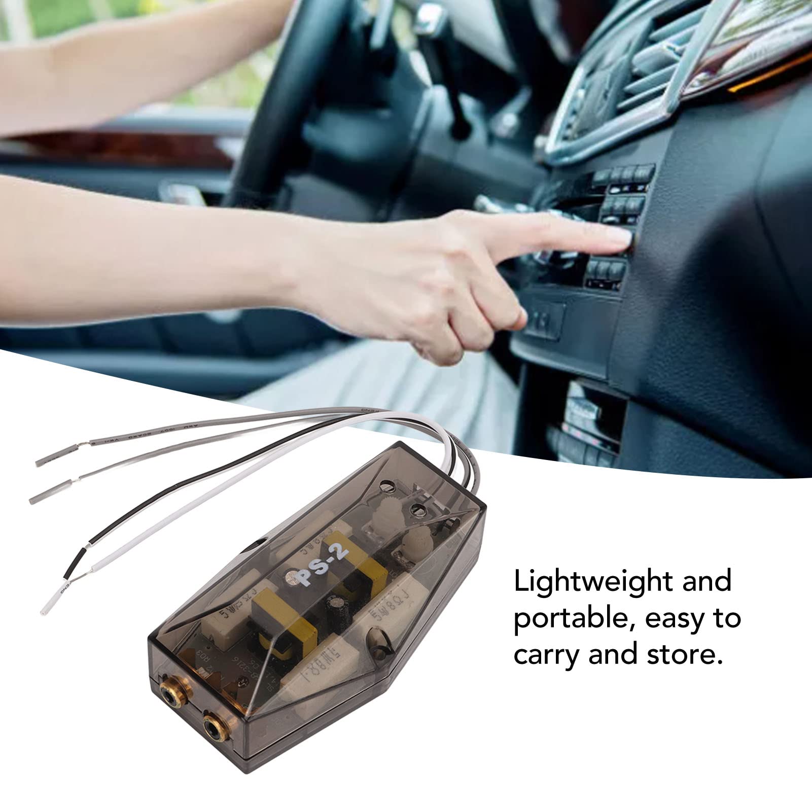 Fydun 2-Channel High to Low Audio Converter - Impedance Matching Line Level Adapter for Car Amplifier, Subwoofer & Speaker Systems | Perfect for Car Audio Installations & Home Theater Setups