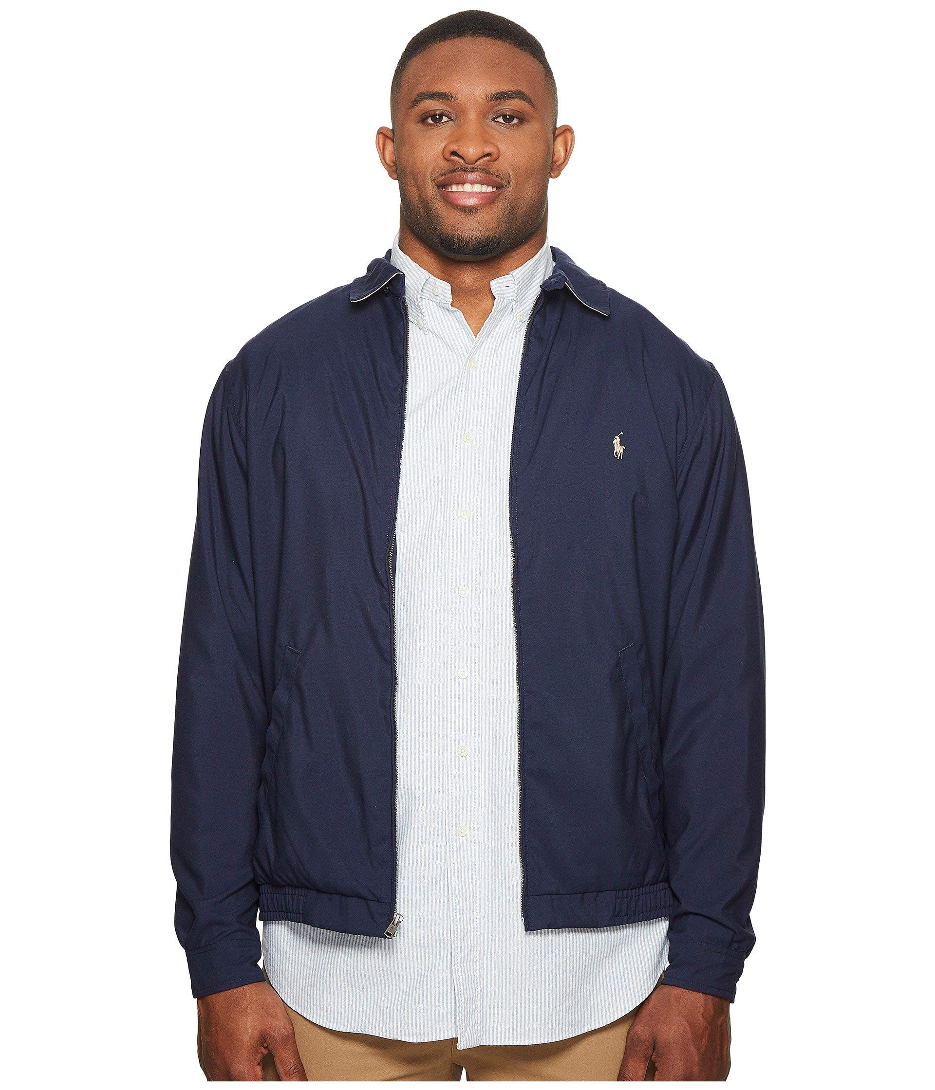 Ralph Lauren Men's Big & Tall Bi-Swing Microfiber Windbreaker Jacket - Lightweight Water-Resistant Outerwear for Golf, Hiking & Outdoor Activities