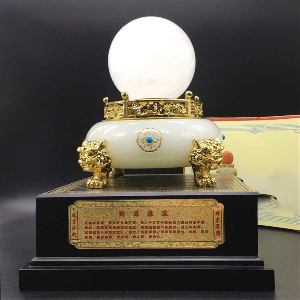SAIYI Chakra Healing Crystal Ball - Feng Shui Office Decor, Lucky Gift, Handmade Craft for Meditation, Yoga & Energy Healing (White Crystal Ball) - Perfect for Home, Office & Spiritual Spaces