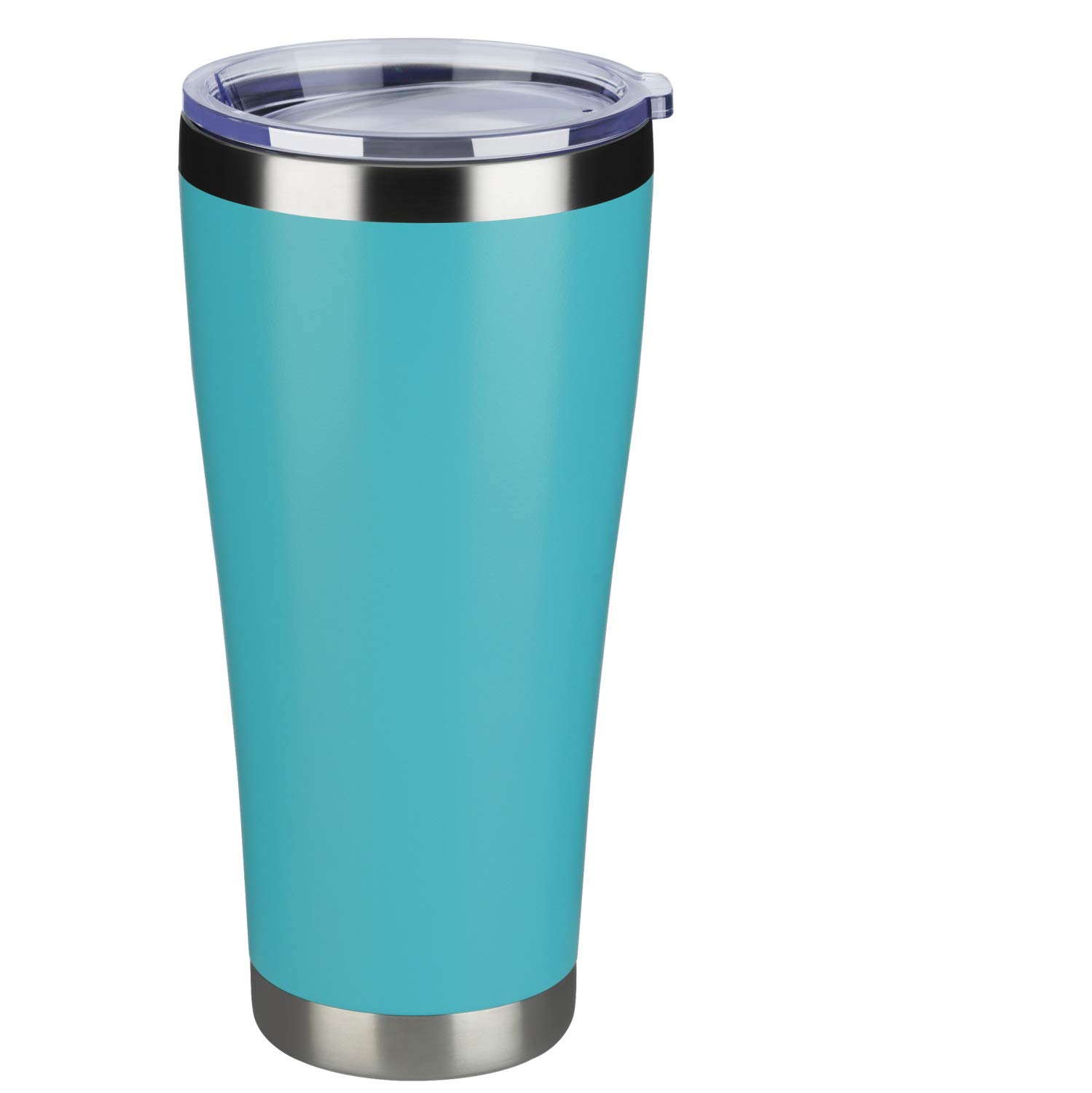 MEWAY 30oz Stainless Steel Tumbler - Vacuum Insulated Double Wall Travel Mug with Lid & Powder Coated Finish - Keeps Drinks Hot/Cold for Hours - Perfect for Coffee, Tea, Iced Beverages - Light Blue (1 Pack) - Ideal for Office, Gym, Camping & Outdoor Activities