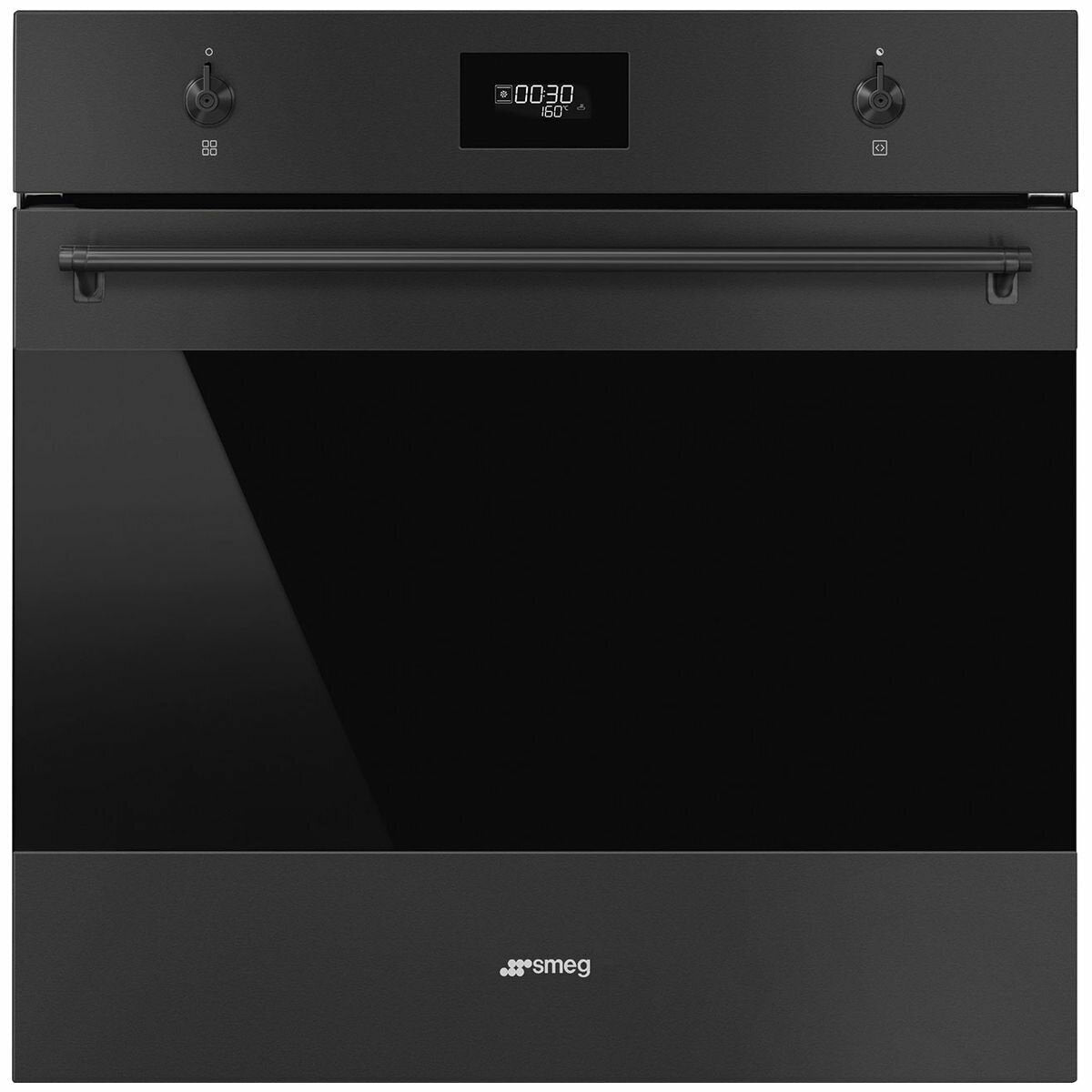 Smeg 60cm Classic Matte Black Pyrolytic Oven SOPA6301TN - Premium Built-In Electric Oven for Modern Kitchens | Perfect for Baking, Roasting & Self-Cleaning