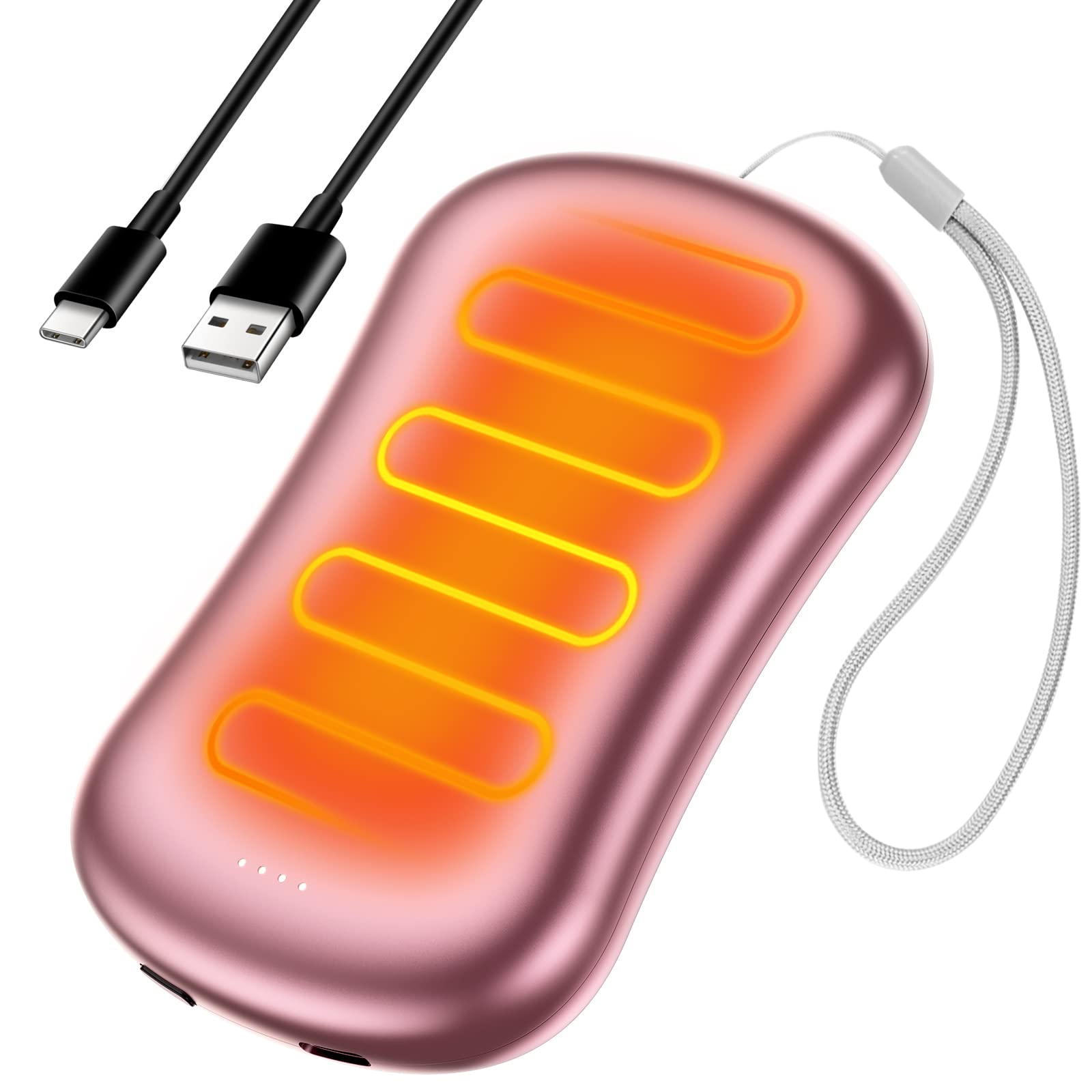 Rechargeable Hand Warmers 10000mAh - USB Electric Hand Warmer with Fast Heating, 2 Heat Settings & 6-12H Runtime - Portable Double-Sided Heat Therapy for Men & Women - Perfect for Winter Sports, Camping, and Outdoor Activities