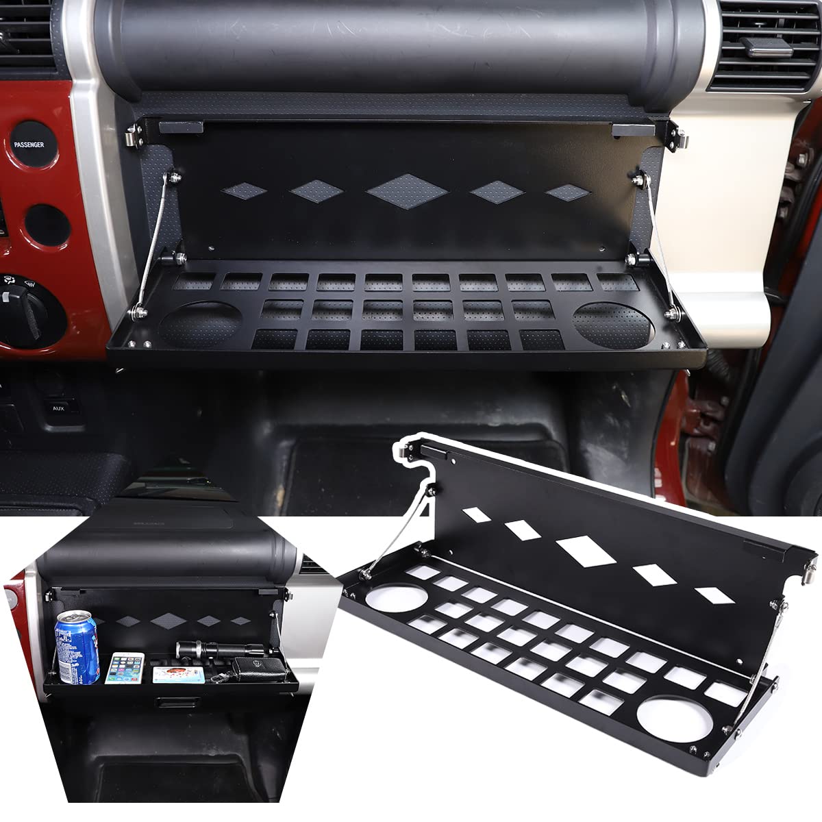 Toyota FJ Cruiser 2007-2021 Center Console Side Storage Bag - Organizer for Car Trunk & Co-Pilot Storage Rack | Perfect for Road Trips, Camping & Off-Road Adventures