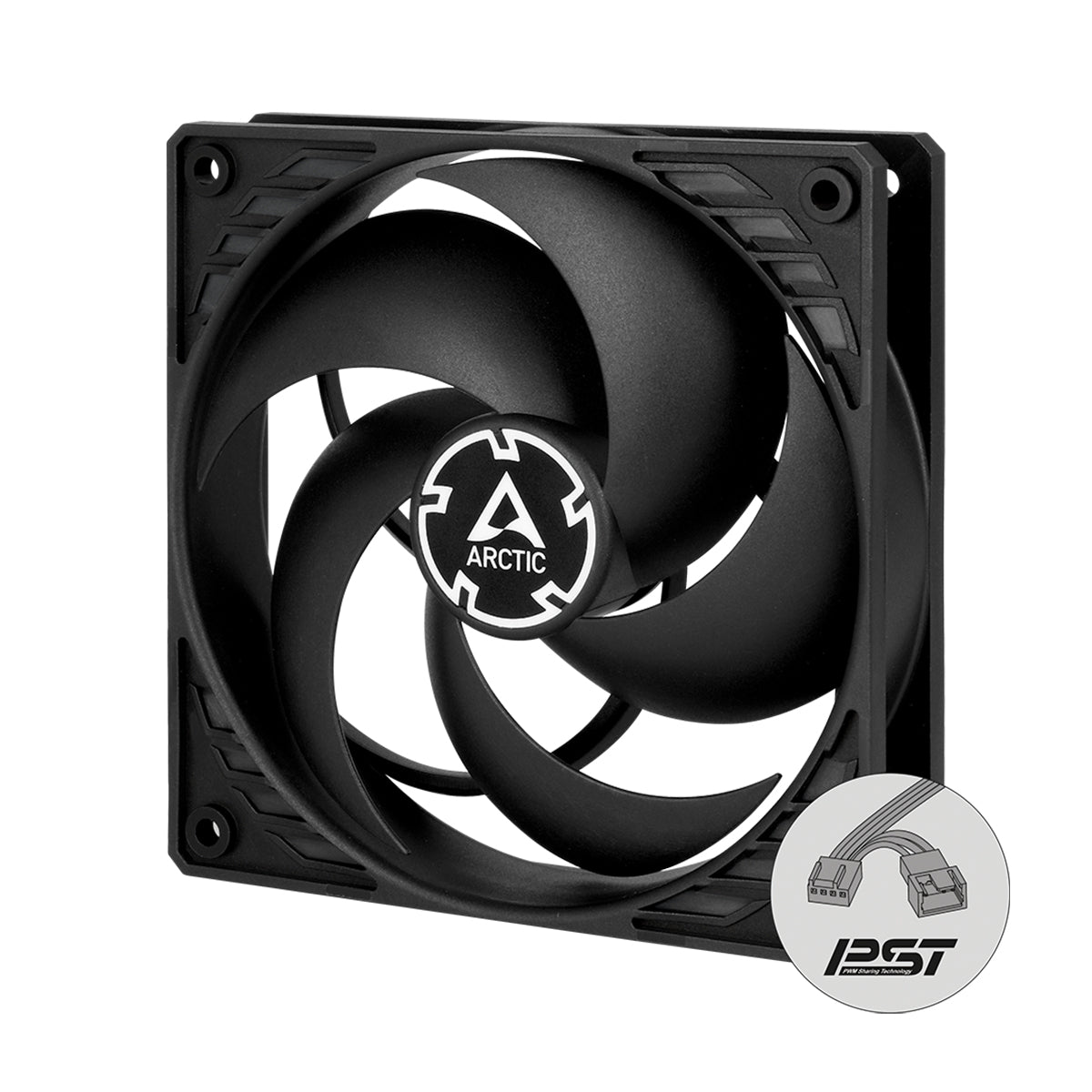 Arctic P12 PWM PST CO 120mm High Performance PC Cooling Fan - Black | Ultra Quiet Case Fan for Gaming PC, Workstation & Home Office Setup