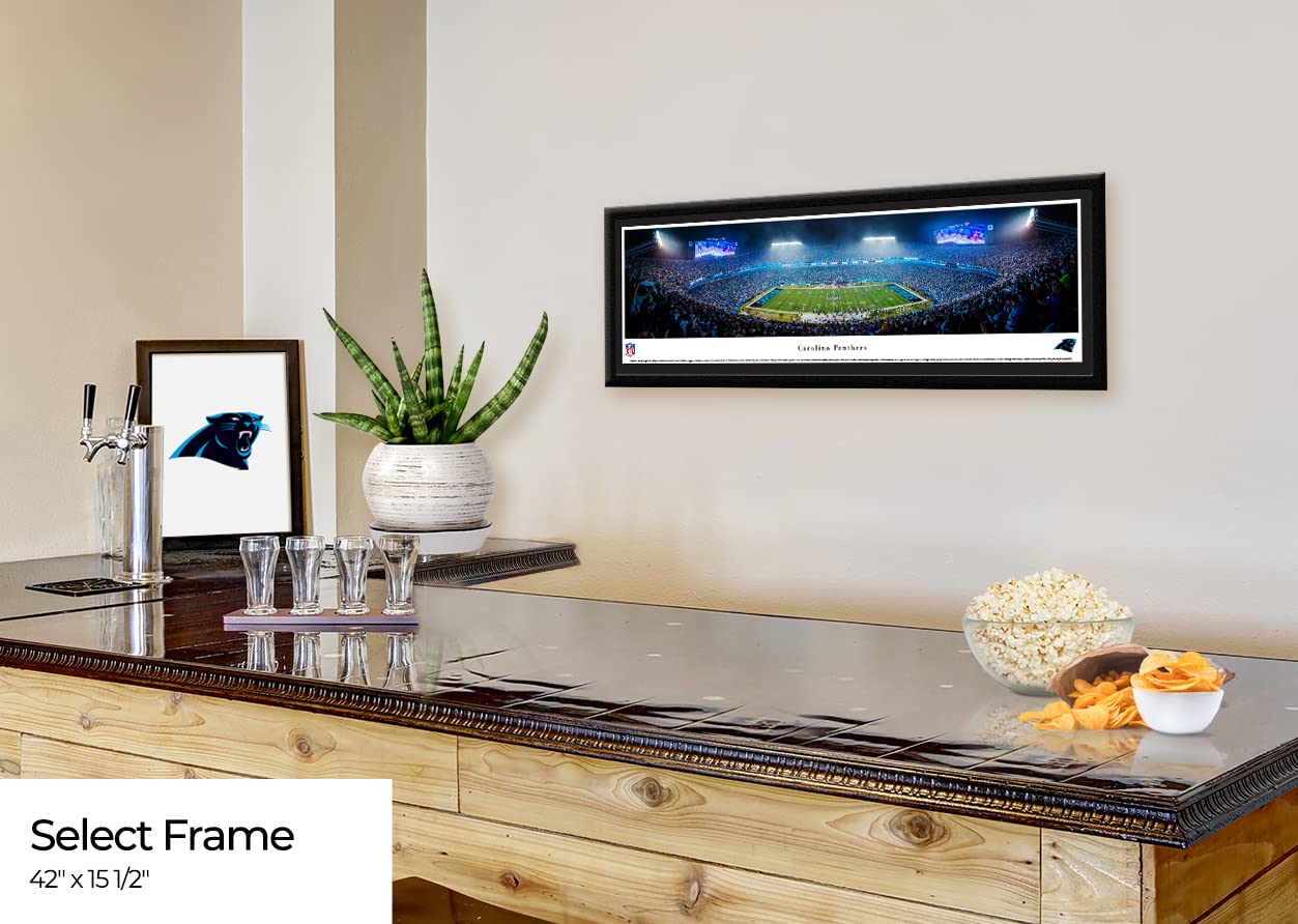 Carolina Panthers NFL 50-Yard Line Panoramic Poster - Blakeway Panoramas - Perfect for Game Room, Man Cave, or Sports Fan Gift
