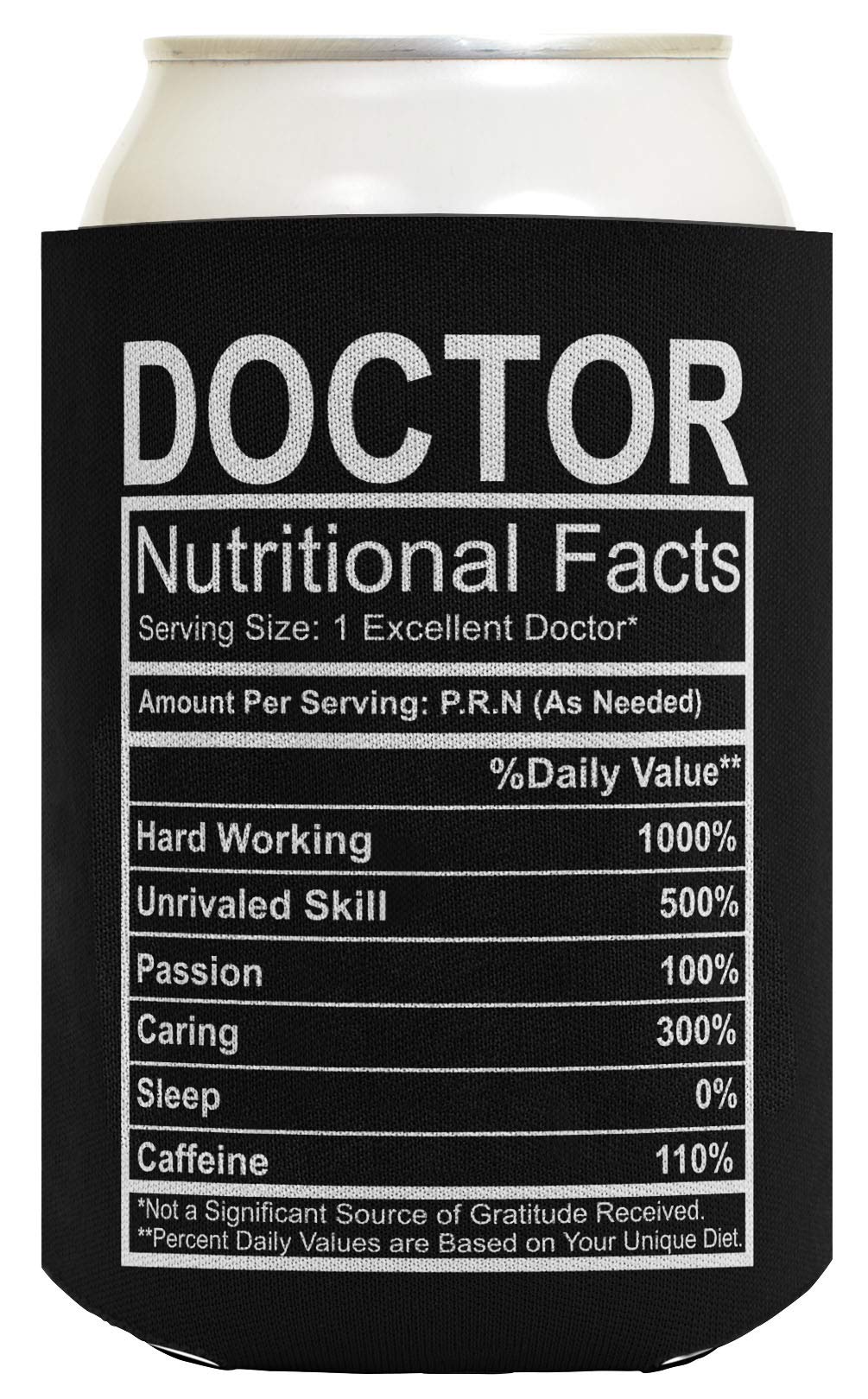 Funny Doctor Gifts - 12-Pack Can Coolers with Nutritional Facts Design | Perfect Gag Gift for Medical Professionals | Great for Hospitals, Clinics & Medical Office Parties