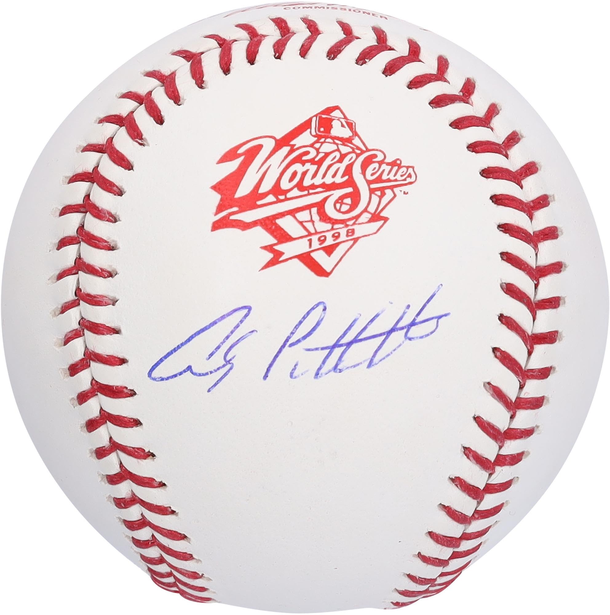 Andy Pettitte Autographed New York Yankees 1998 World Series Logo Baseball - Signed MLB Collectible for Fans & Memorabilia Display