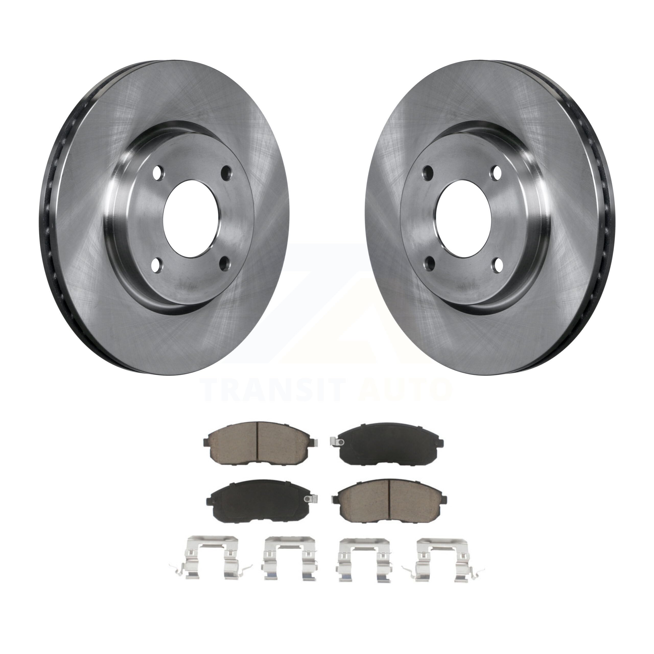 CMX Front Disc Brake Rotors and Ceramic Pads Kit - Replacement for Nissan Versa, Sentra, Cube (K8C-100231) | High-Performance Braking for City Driving & Daily Commutes