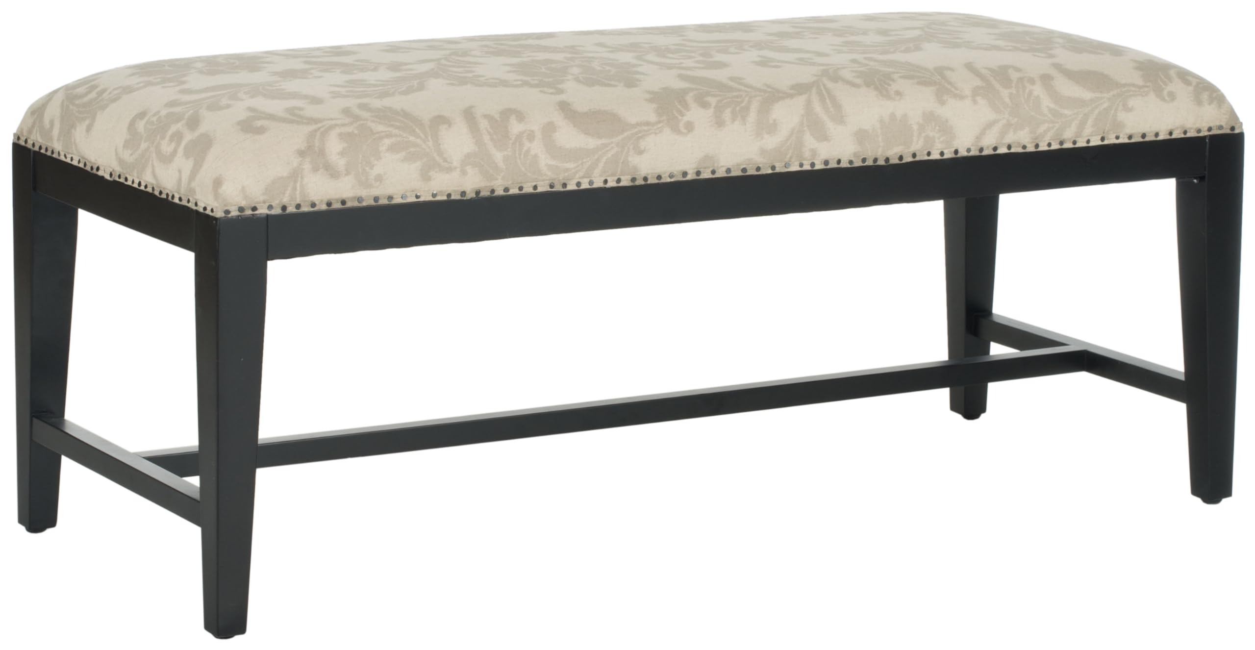 Safavieh Mercer Collection Zambia Bench in Taupe and Beige - Stylish Entryway, Living Room, or Bedroom Seating Furniture