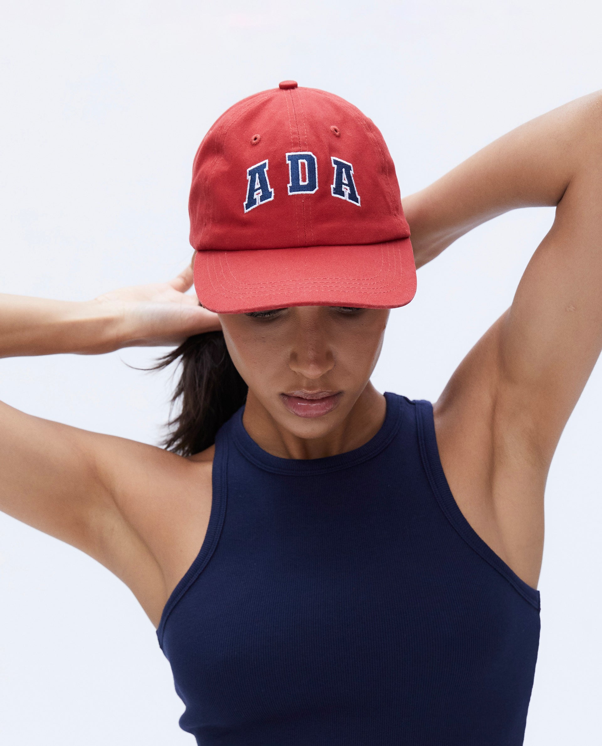 ADA Cap Classic Red/Navy Blue - Stylish Baseball Hat for Men & Women - Perfect for Outdoor Sports, Casual Wear & Sun Protection