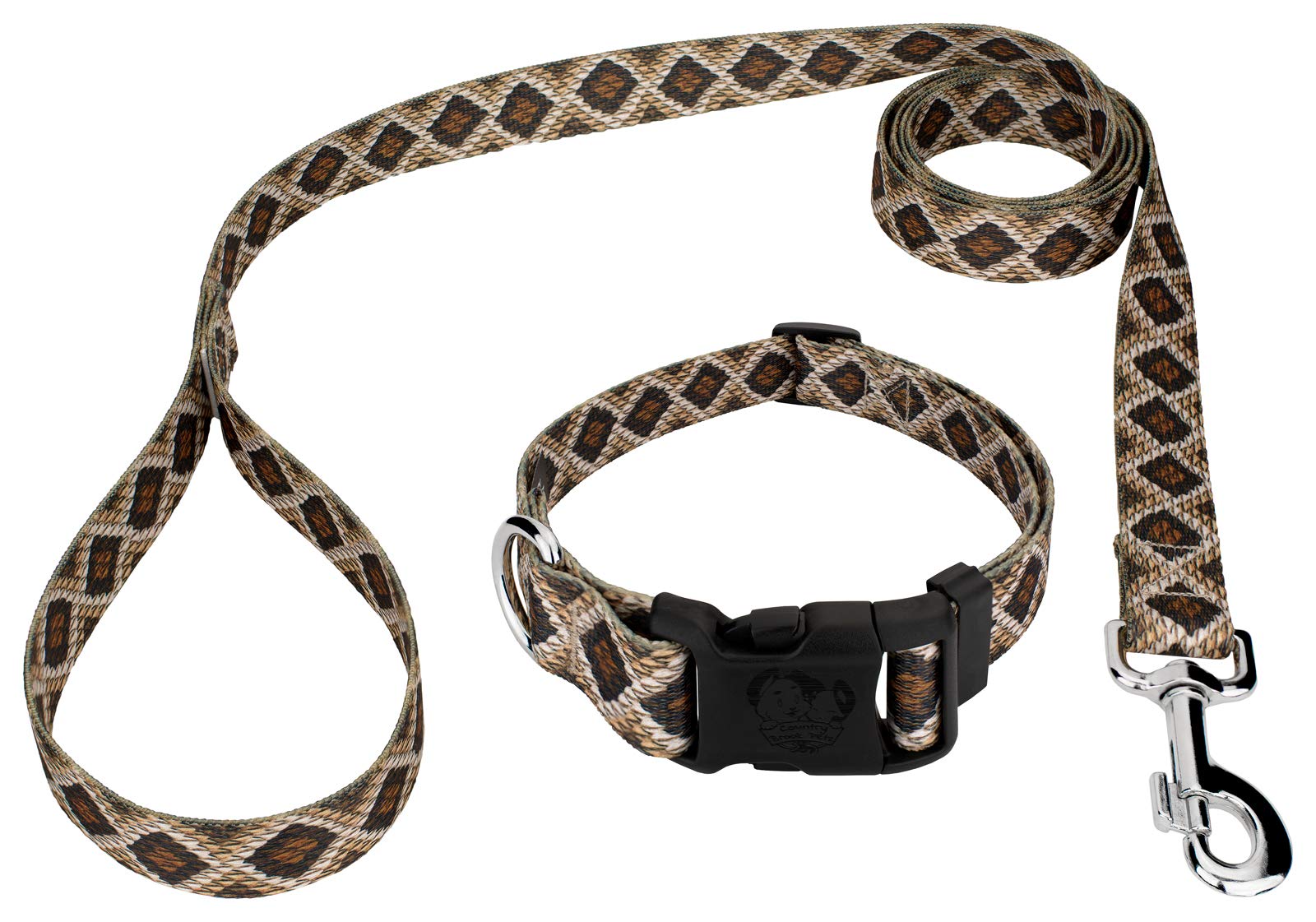 Country Brook Petz - Premium Dog Collar and Leash Set with 15 Wild Animal Print Designs - Durable Nylon Pet Accessories for Walking, Training, and Outdoor Adventures