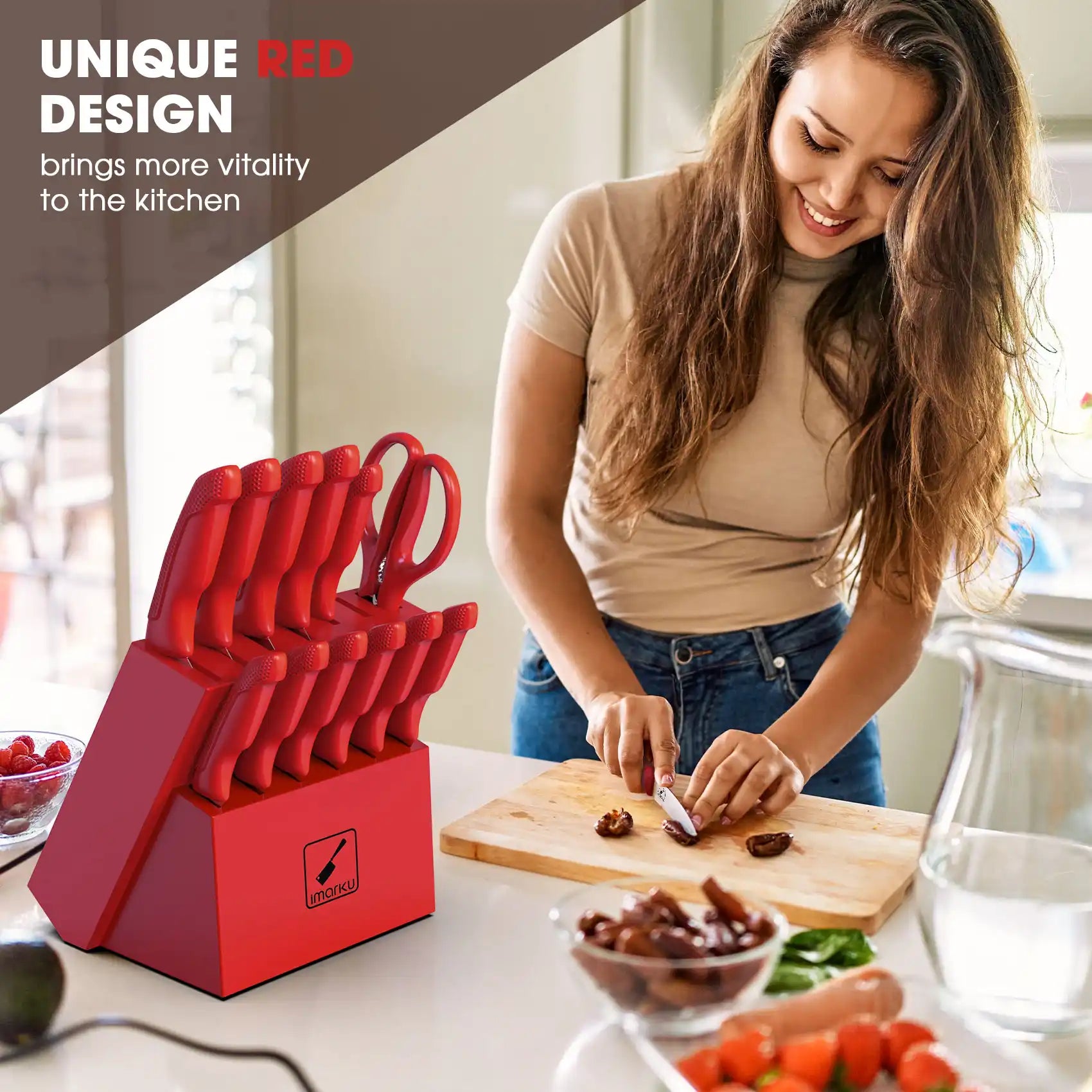 Premium Stainless Steel Kitchen Knife Set with Nonstick Cookware Bundle - Professional Chef Knives & Pots and Pans Set for Cooking, Baking, and Meal Prep