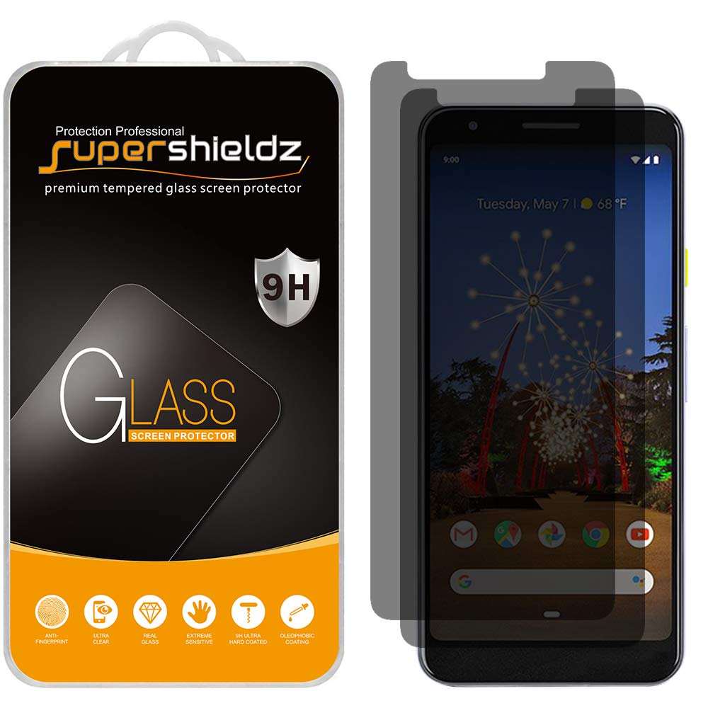 Supershieldz 2-Pack Privacy Anti-Spy Tempered Glass for Pixel 3a - Scratch & Bubble-Free Screen Protector for Daily Protection