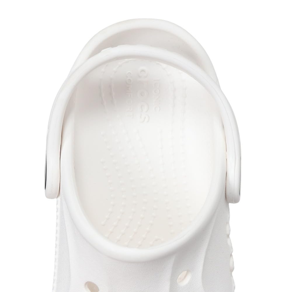 Crocs Kids Baya Clog - White Unisex Toddler Shoes Size 10 US | Comfortable Lightweight Slip-On Clogs for Boys & Girls | Perfect for Playtime, Beach & Everyday Wear