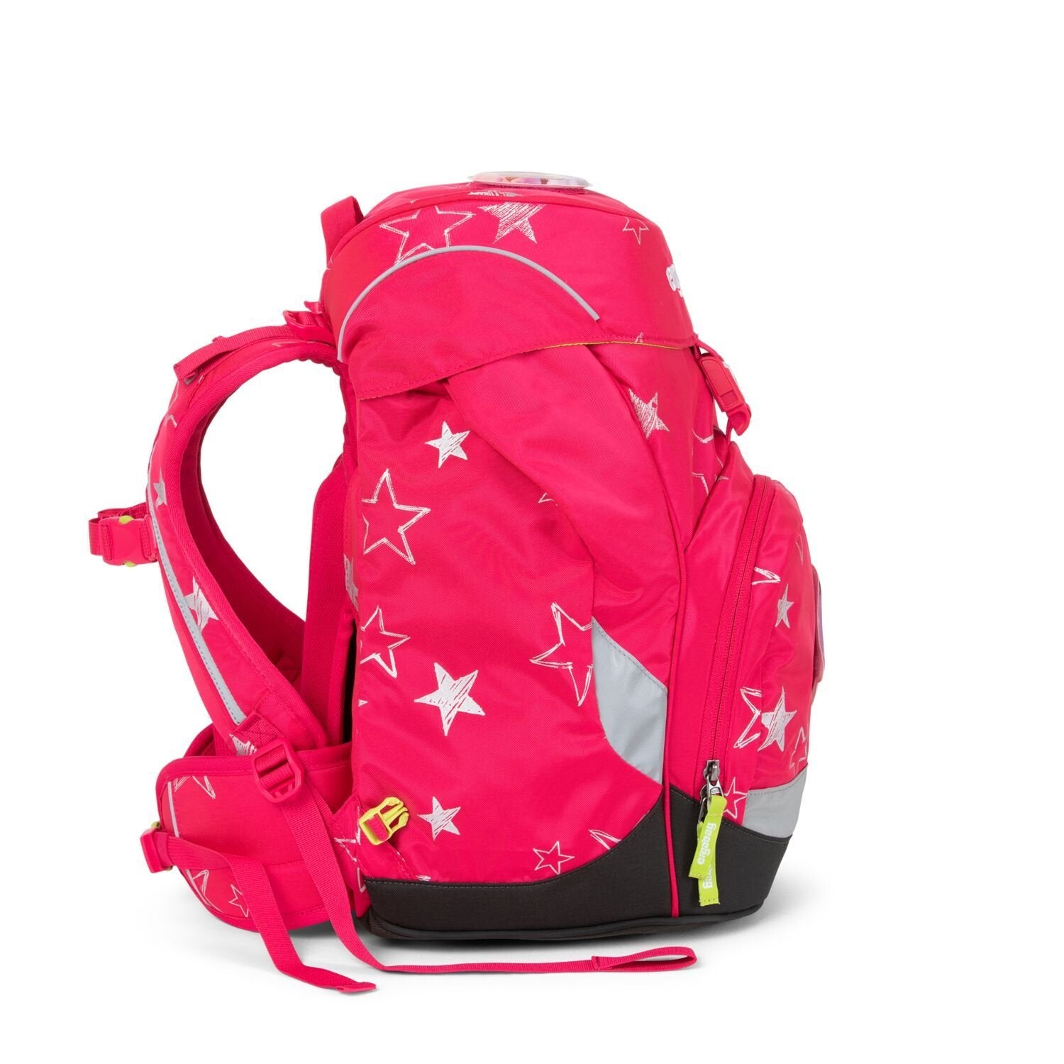 Ergobag Prime School Backpack for Kids - Lightweight, Durable & Comfortable | CinBearella Pink Stars Design | Perfect for School, Travel & Daily Use