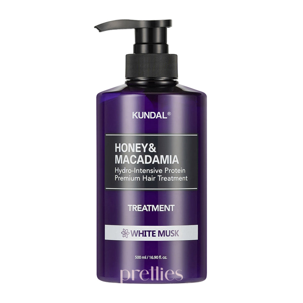 KUNDAL Honey & Macadamia Nut Deep Conditioning Hair Treatment - 500ml Hydrating Hair Mask with White Musk Fragrance - For Dry, Damaged Hair Repair & Smoothing - Perfect for Salon-Quality At-Home Hair Care