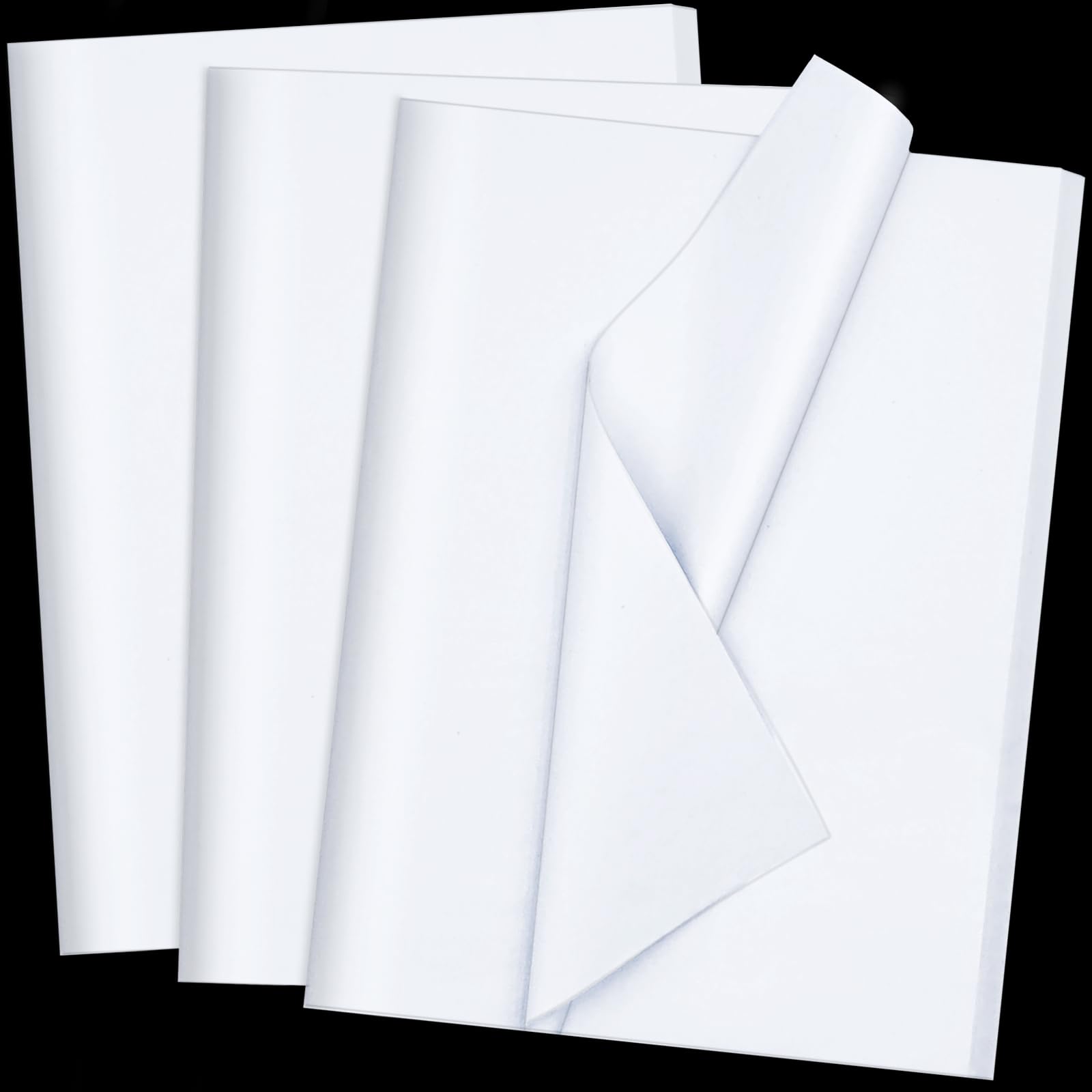 JKOPNSR 120 Sheets White Tissue Paper 20x14 Inches - Bulk Wrapping Paper for Gift Bags, DIY Crafts, Birthday, Baby Shower, Bridal & Wedding Decorations - Perfect for Party Favors, Gift Wrapping & Craft Projects