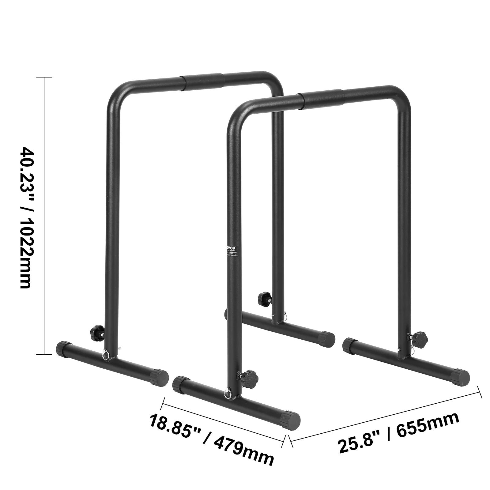 VEVOR Heavy Duty Adjustable Height Dip Bar Station - 440/500lbs Capacity for Strength Training, Calisthenics & Home Gym Workouts - Perfect for Pull-ups, Dips & Bodyweight Exercises