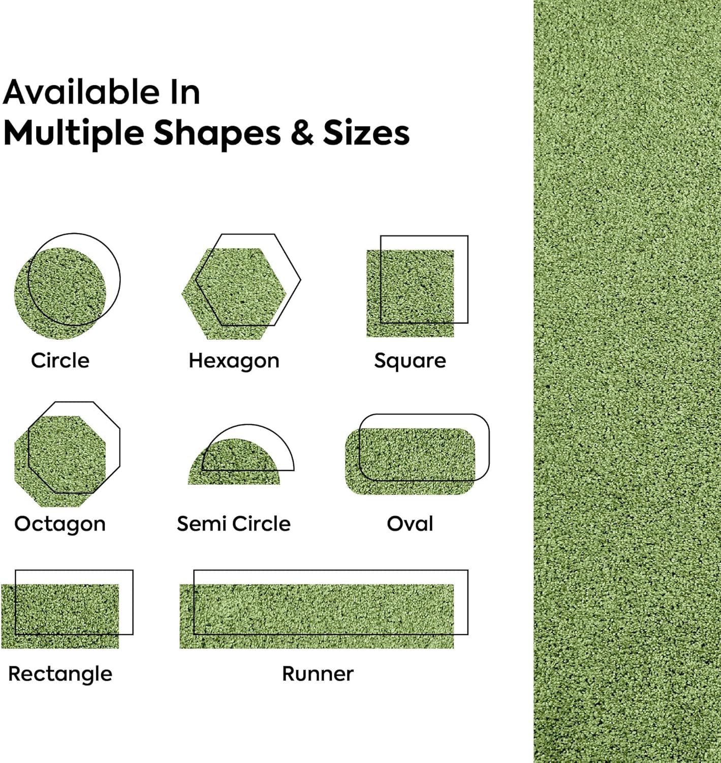 Galaxy Way Kids Favorite Area Rugs - 5' Hexagon Lime Green Indoor Carpet | Stain Resistant & Durable | Perfect for Living Room, Bedroom, Nursery, Playroom | Pet & Child Safe Non-Slip Rug | Made in USA | Great for Home Decor, Birthday Gifts & Wedding Presents