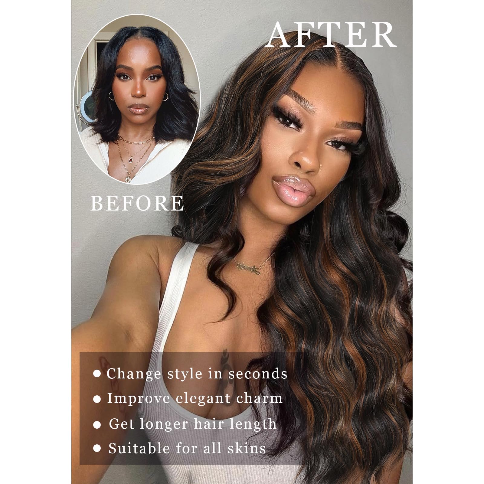 30 Inch Ombre Lace Front Human Hair Wig - 1B/30 Body Wave HD Lace Pre Plucked 13x4 180 Density Glueless Balayage Wig with Baby Hair | Perfect for Cosplay, Weddings & Daily Styling