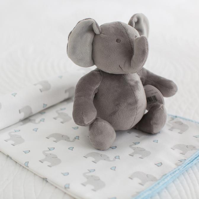 Soft Baby Swaddle Blanket with Elephant Print - Perfect for Newborns, Infants & Toddlers - Ideal for Sleeping, Swaddling & Nursery Decor