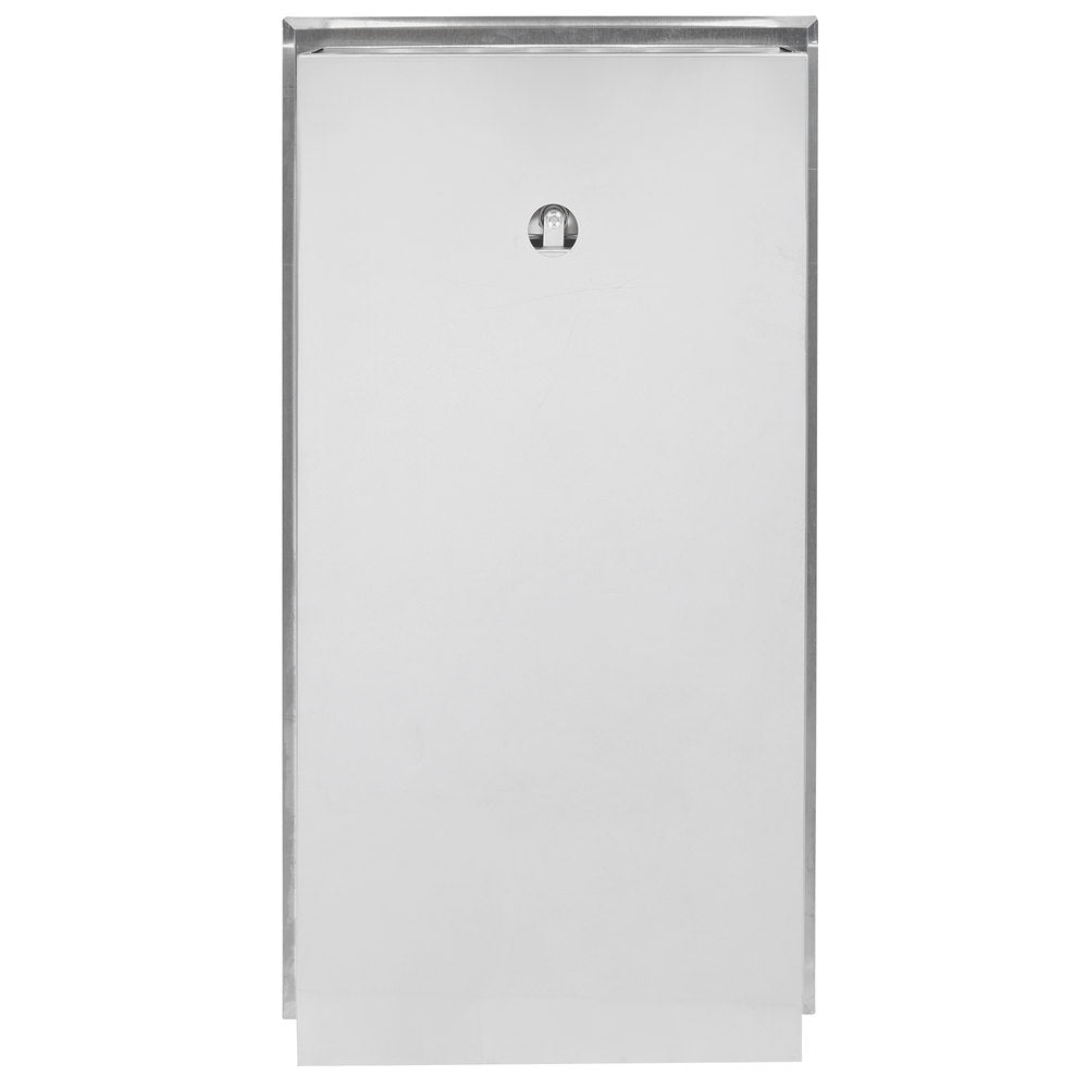 Bobrick B3644 ClassicSeries 12 Gallon Recessed Waste Receptacle - Satin Finish for Office, Restroom & Commercial Spaces