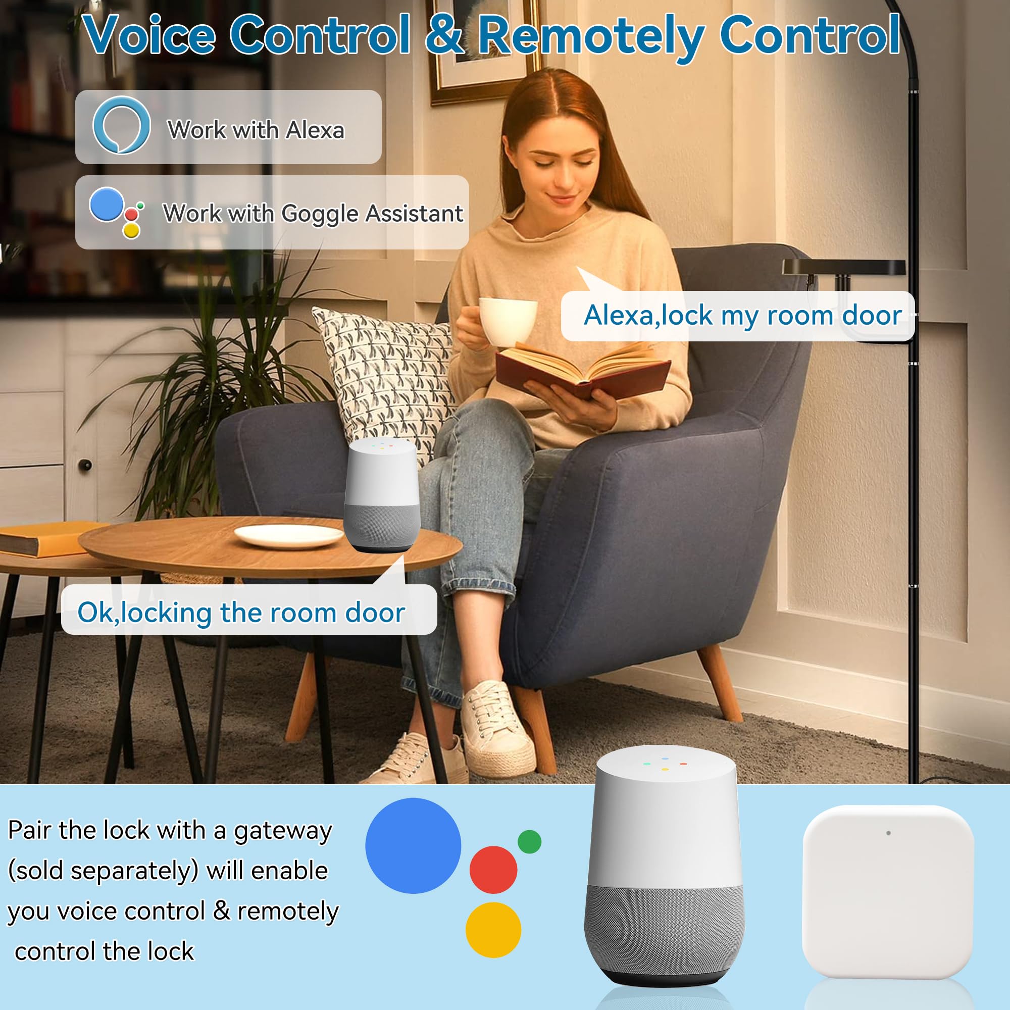 Harfo Smart Door Lock - Fingerprint, Keypad & App Control for Home Security