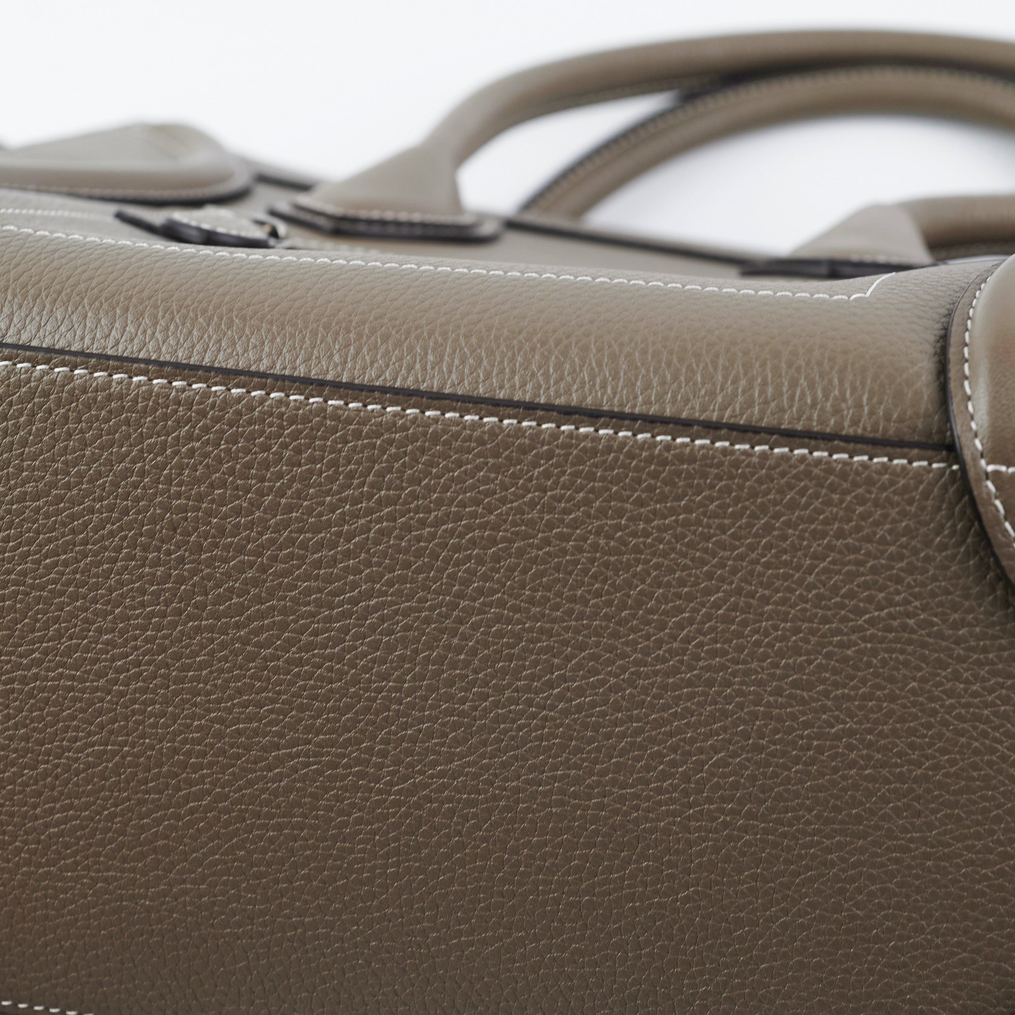 Celine Micro Luggage Bag in Soft Calfskin Leather - Souris Gray | Stylish Crossbody Purse for Women, Perfect for Work, Travel & Everyday Use