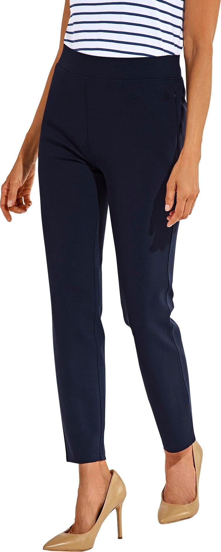 Coolibar UPF 50+ Women's Sun Protective Cala Cove Pants - Lightweight Beach & Outdoor Travel Pants for Hiking, Swimming, and Summer Vacations