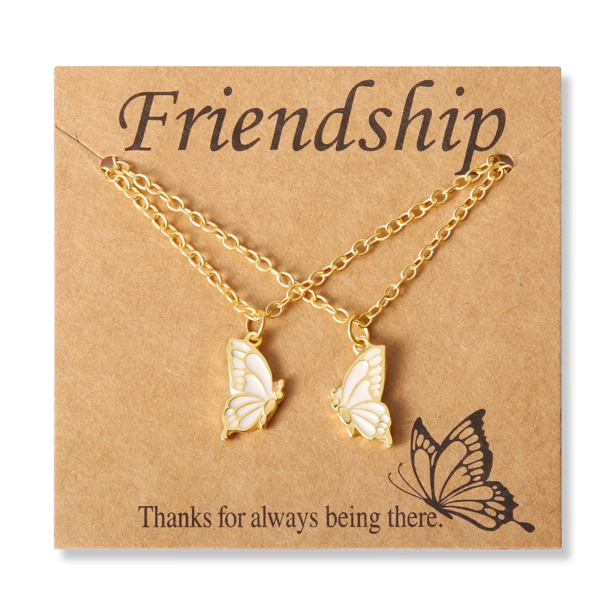 Best Friendship Necklace for Women - Matching BFF Necklace Set of 2 - Long Distance Gifts for Best Friends, Sisters & Couples - Perfect Birthday, Anniversary & Valentine's Day Present - Wear for Special Occasions, Date Nights or Everyday Style