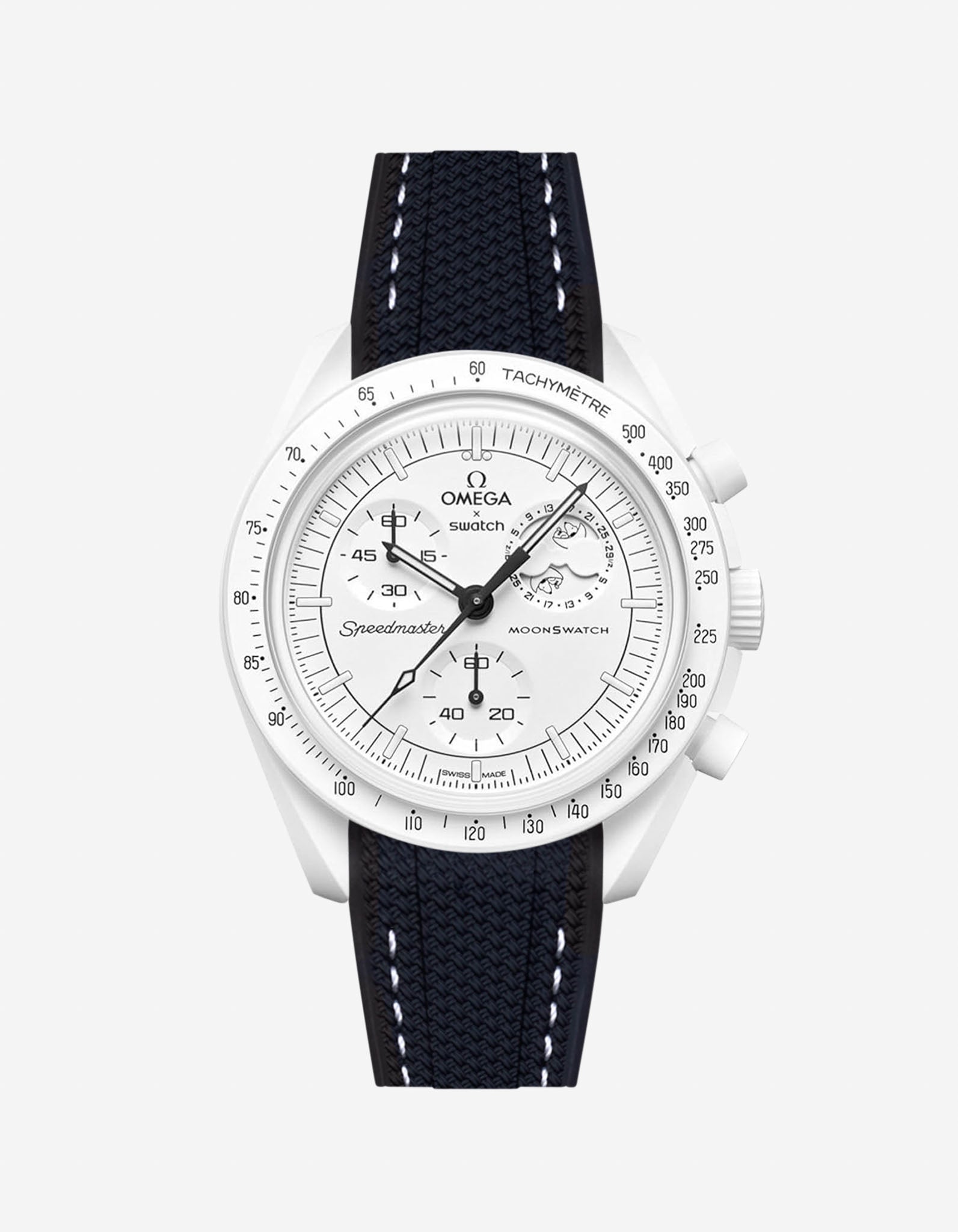 Original Omega X Swatch MoonSwatch Mission to Moonphase Rubber Watch Strap - Durable & Comfortable Replacement Band for Everyday Wear & Sports Activities