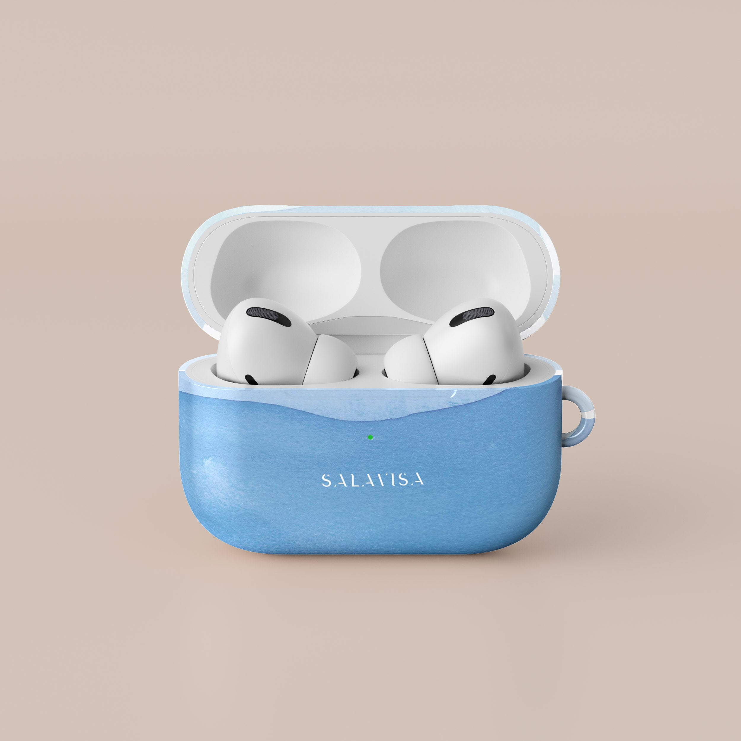 Ocean Blue Watercolor AirPods Case - Stylish Protective Cover for AirPods 1/2/3 - Perfect for Travel, Work & Everyday Use