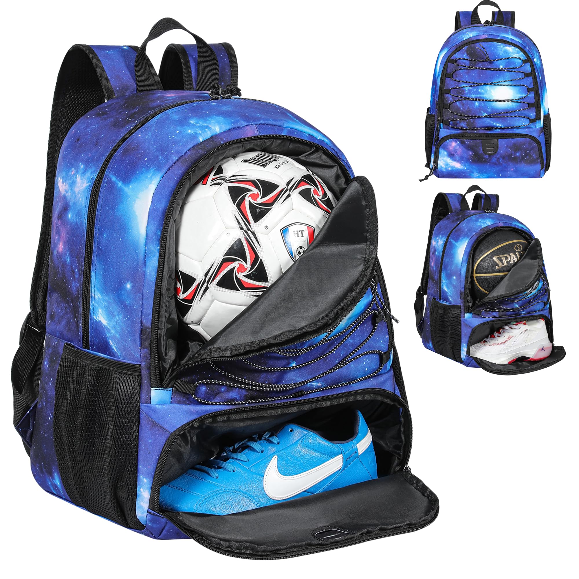 **Best Basketball Backpack for Men & Women - 30L Lightweight Breathable Sports Bag with Ball & Shoes Compartment - Perfect for Gym, School, Travel & Soccer, Volleyball, Football**