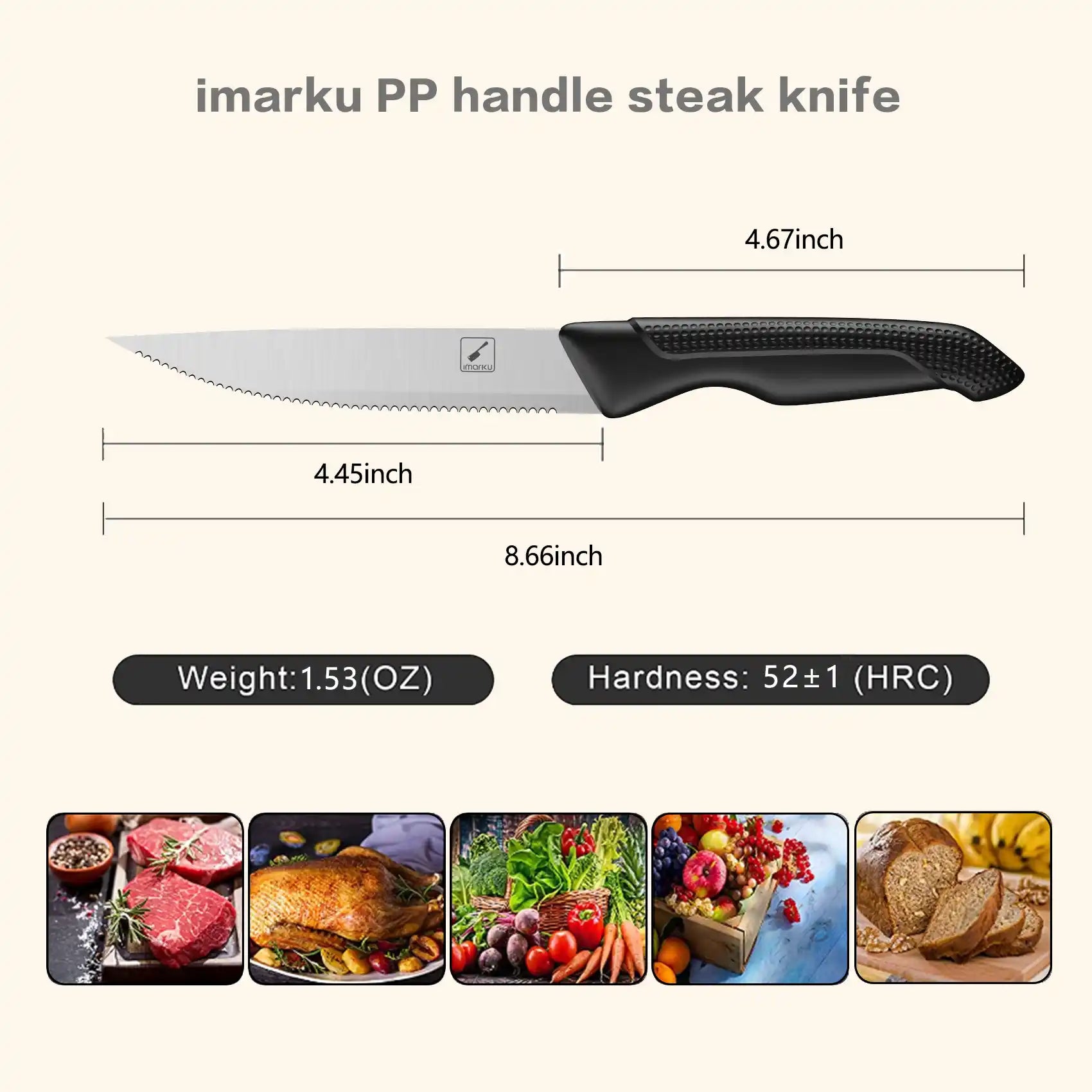 Premium Serrated Steak Knife Set - 4.5