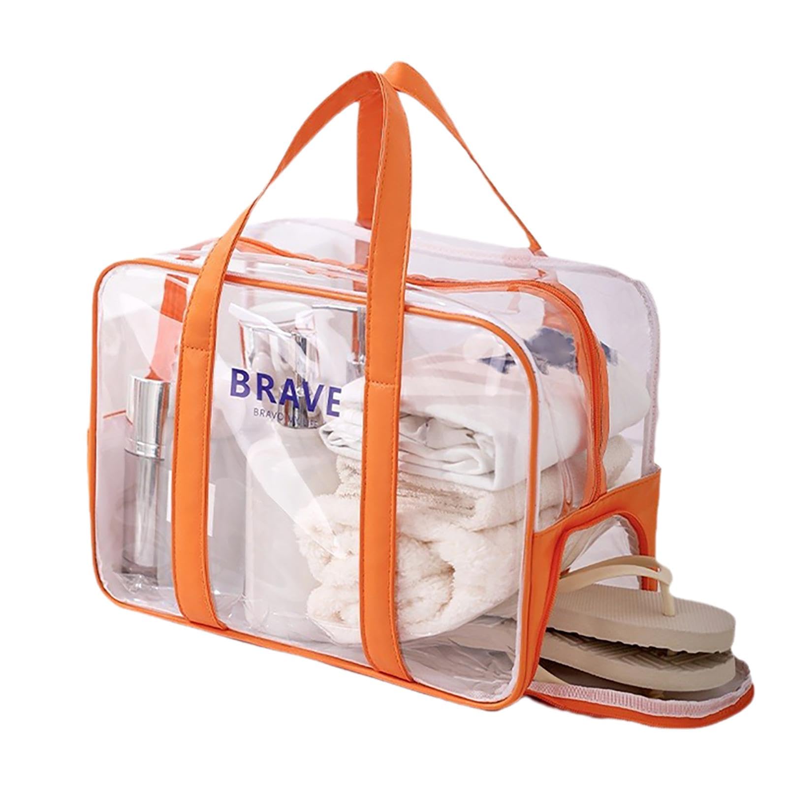 Clear Tote Bag | Heavy Duty Large PVC Beach Bag - Water-Resistant, Durable & Portable for Swimming, Laundry, Grocery & Toy Storage | Perfect for Pool Parties, Travel & Gym Essentials Organization