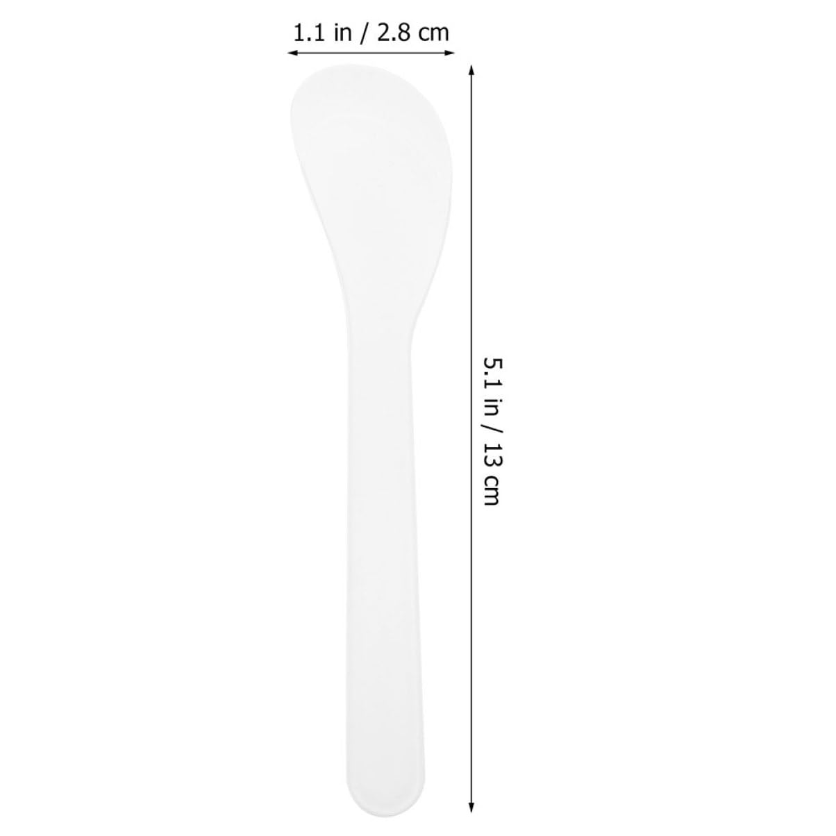 FRCOLOR 50pcs Mini Makeup Spatula Set - White Plastic Cosmetic Spatulas for Facial Mask Application, Skin Care & Esthetician Supplies | Perfect for DIY Beauty, Spa Treatments & Professional Use