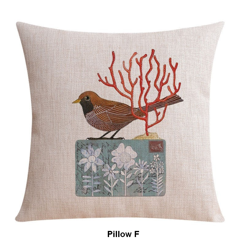 Large Decorative Pillow Covers for Sofa & Couch - Love Birds & Singing Birds Throw Pillows for Living Room & Children's Bedroom - Perfect for Home Decor & Cozy Comfort