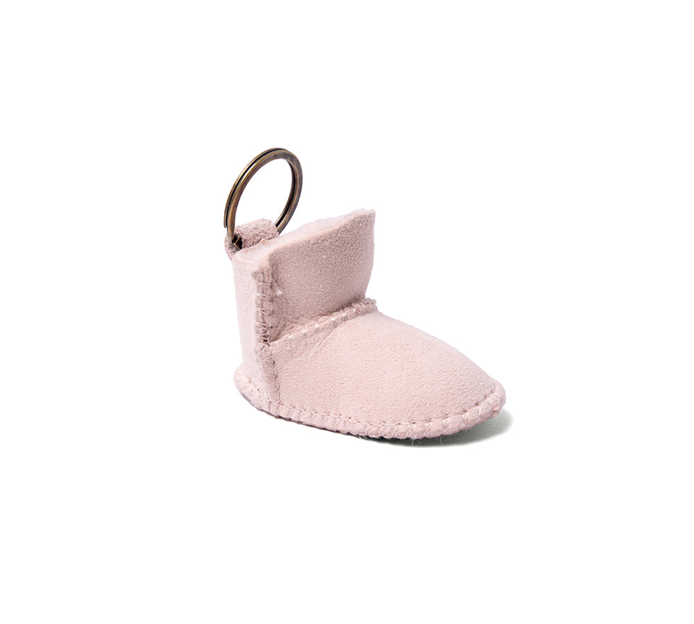 EVERAU® UGG Boot Sheepskin Wool Bootie Keychain - Cute Miniature UGG Boot Charm for Keyrings, Bags & Backpacks - Perfect Gift for Shoe Lovers & Fashion Accessories