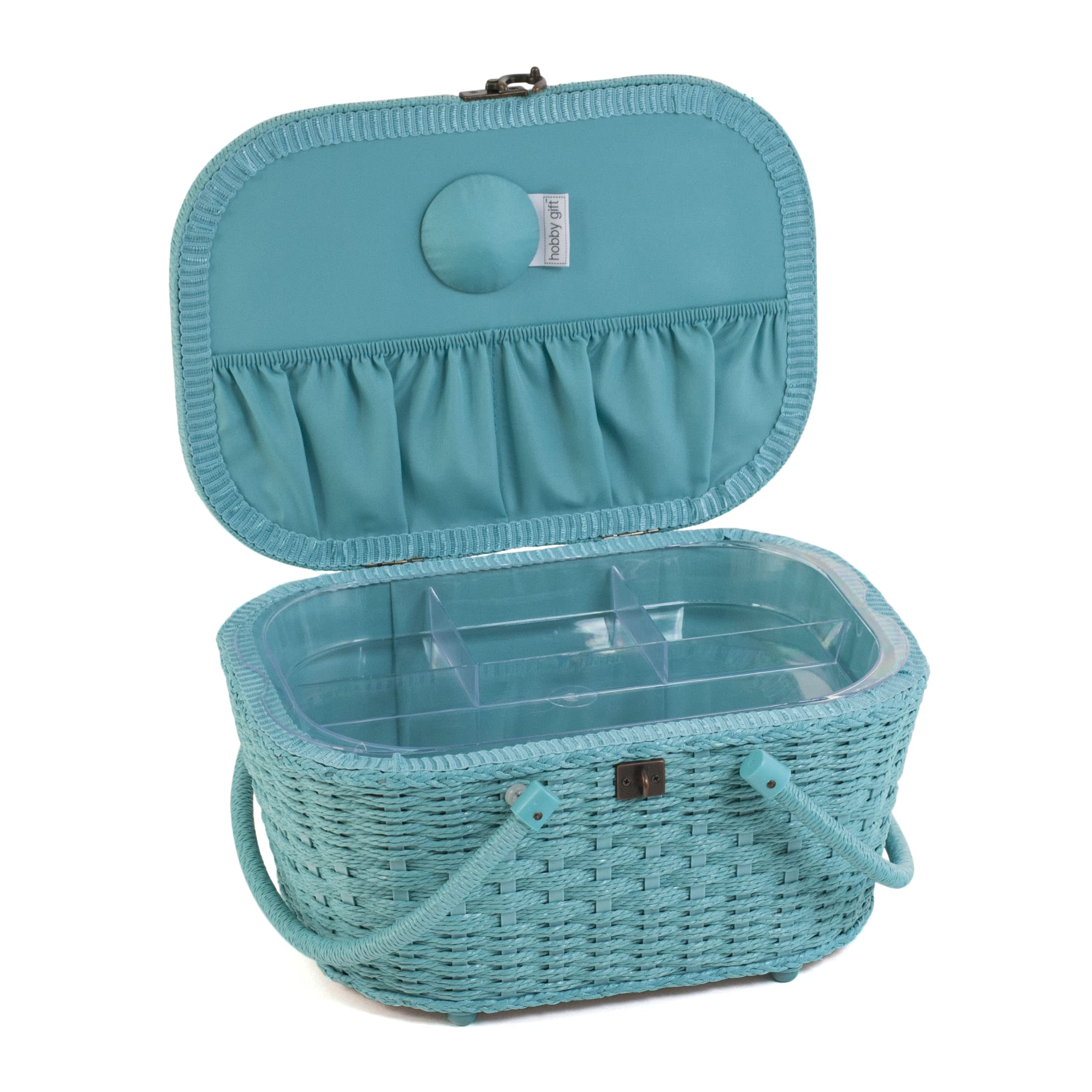 Flutterby Wicker Sewing Box Basket - Handmade Storage Organizer for Needles, Thread & Craft Supplies | Perfect for Knitting, Quilting & DIY Projects