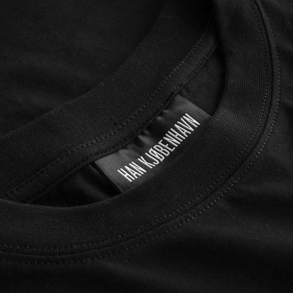 HAN KJOBENHAVN Boyfriend Tee - Black Logo Graphic T-Shirt for Women | Casual Streetwear Fashion Top | Perfect for Everyday Wear & Outings