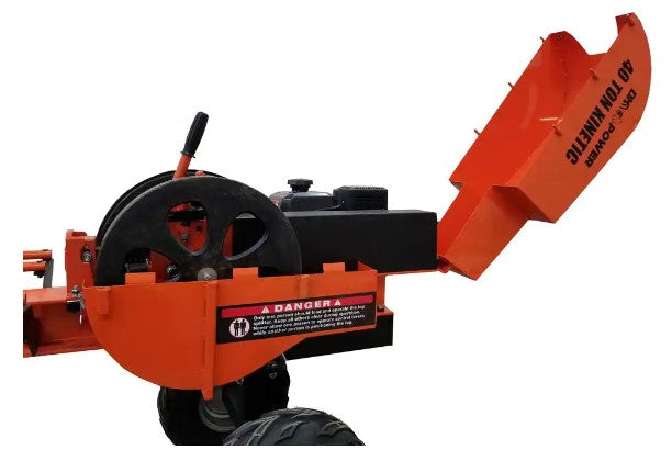 DK2 OPS240 40-Ton 7 HP 208cc Kinetic Log Splitter with 1-Second Cycle Time - Heavy Duty Firewood Splitter for Home Heating, Camping & Woodworking Projects
