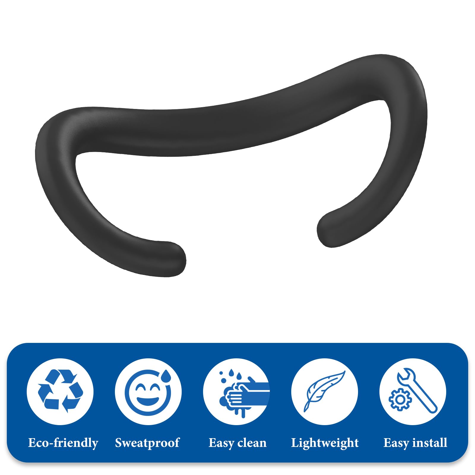 Geekria VR Accessory Set for Apple Vision Pro - VR Headset Protective Cover, Silicone Face Pad Cover with Dustproof Lens Cover, Original Headset Replacement Accessories (4-Piece, Black) - Perfect for Travel, Gaming & VR Enthusiasts