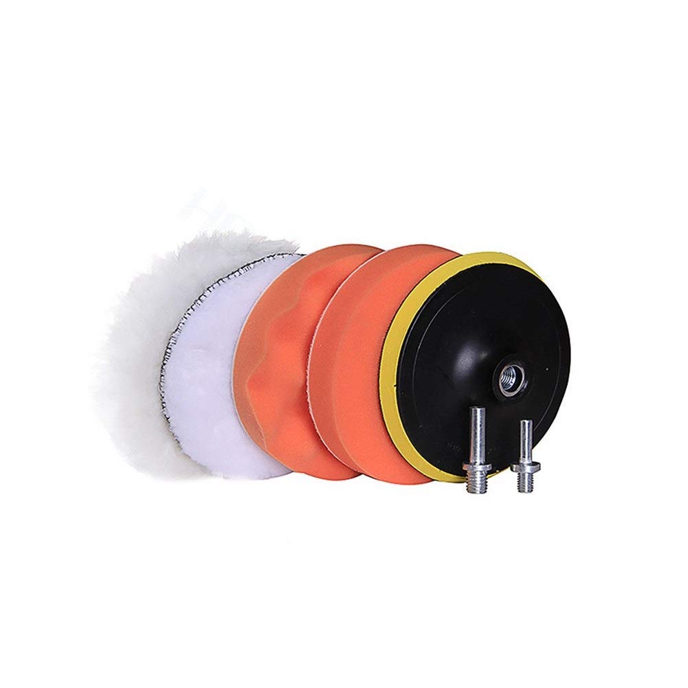 PYouo 4 Inch Mini Polisher Pads Kit - High Gross Car Buffer Polishing & Waxing Pads with M10 Drill Adapter - Professional Car Detailing & Auto Care Accessories - Perfect for Car Waxing, Polishing & Buffing (Color: B)