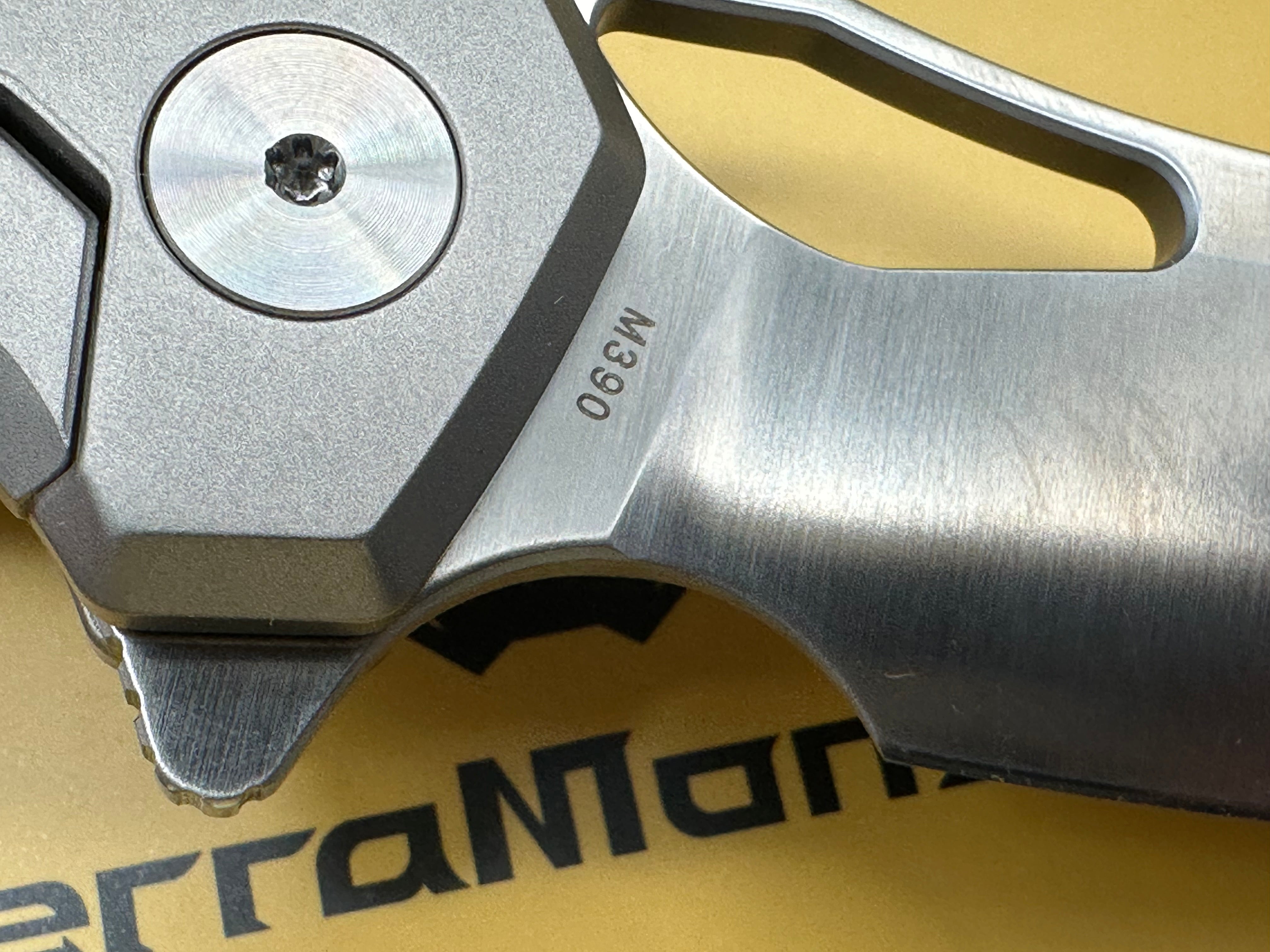 Ferramonster Glideman Titanium Handle with M390 Blade - Premium Folding Knife for EDC, Outdoor Adventures & Survival Gear