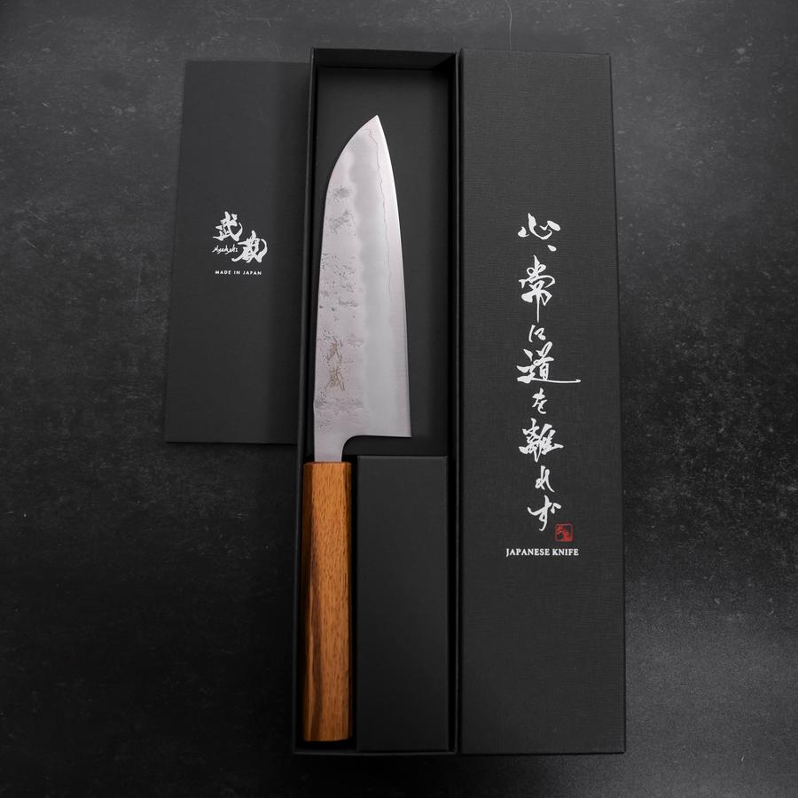 Premium Santoku Knife 165mm - Swedish Stainless Steel Blade with Nashiji Finish & Washi Oak Handle - Ideal for Slicing, Dicing, and Chopping Vegetables, Meat, and Fish