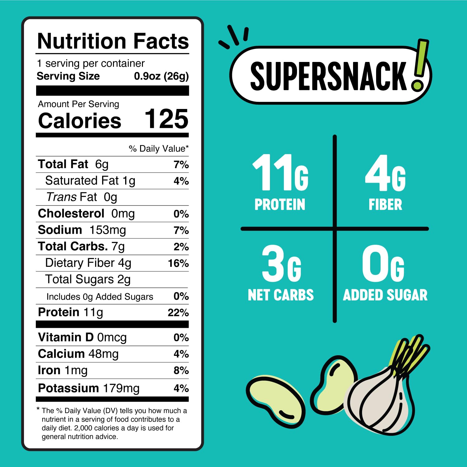 The Only Bean High Protein Edamame Snacks - Vegan, Gluten Free, Low Carb & Keto Friendly Healthy Snacks for Adults & Kids - Ranch Flavor, 0.9oz (10 Pack) | Perfect for On-the-Go, School Lunches & Office Snacking